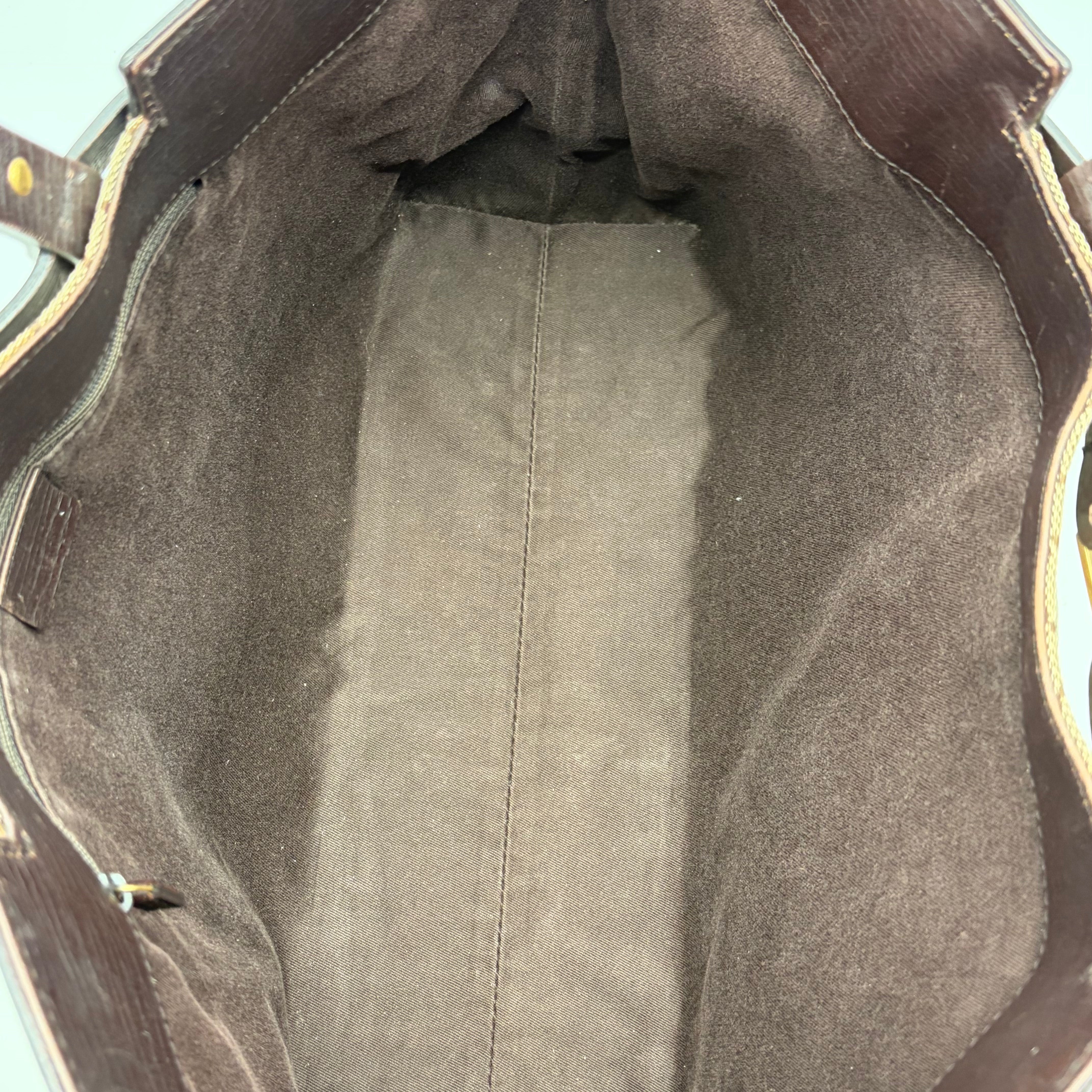 Gucci GG Monogram Canvas Tote Schwarz Leder – Vintage