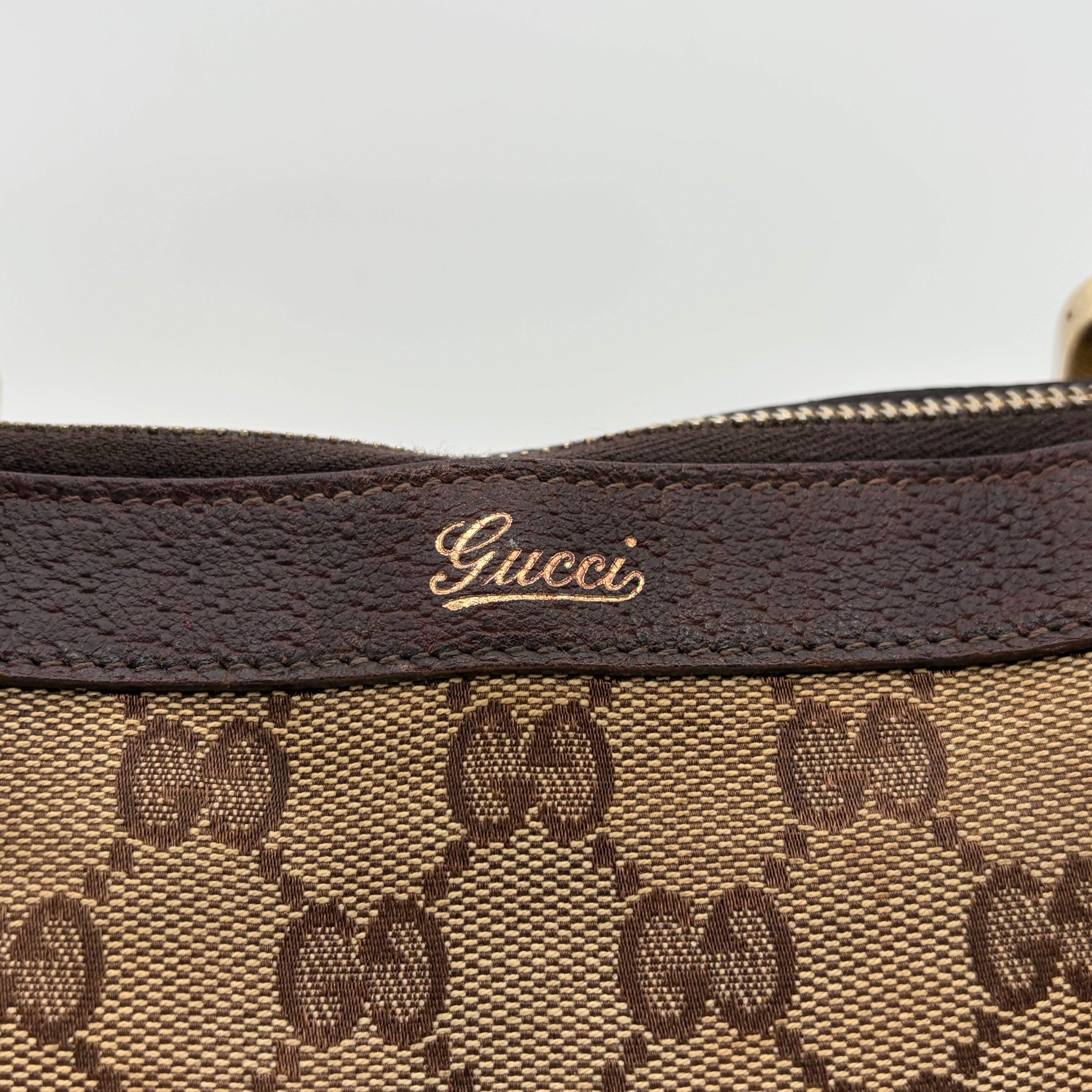 Gucci Abbey D-Ring Tote GG Canvas Beige/Ebony – Vintage