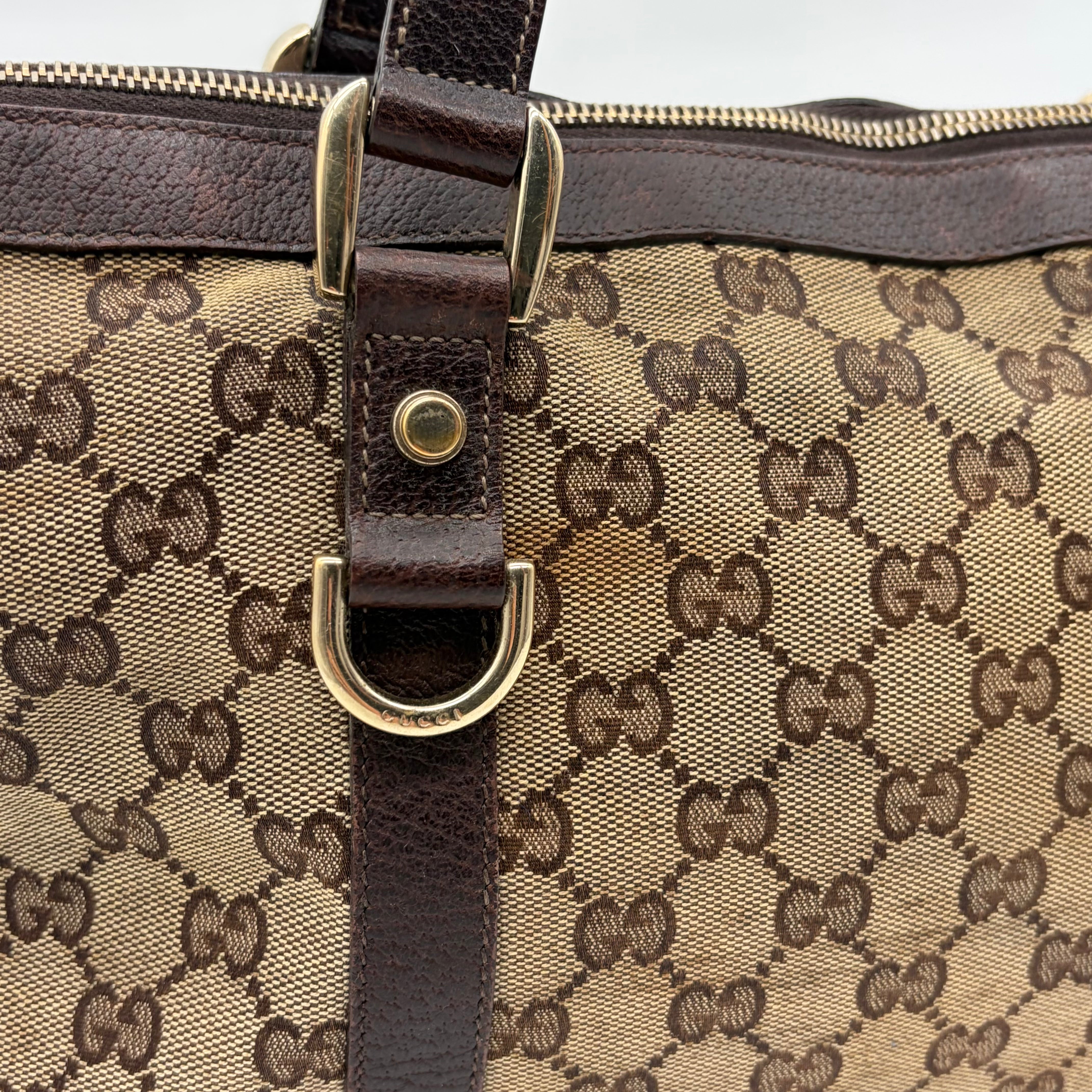 Gucci Abbey D-Ring Tote GG Canvas Beige/Ebony – Vintage