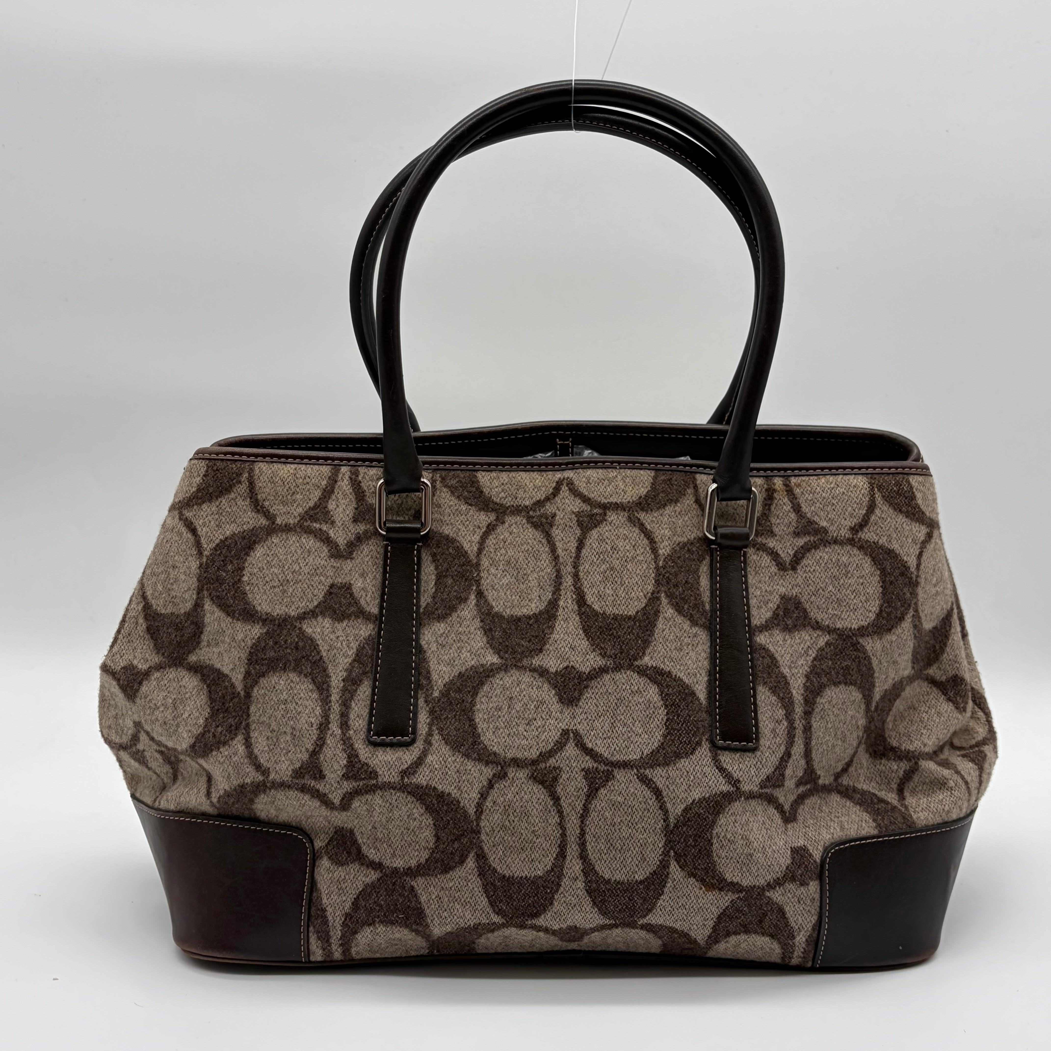 Coach Signature Monogram Tote Schwarz Beige – Vintage