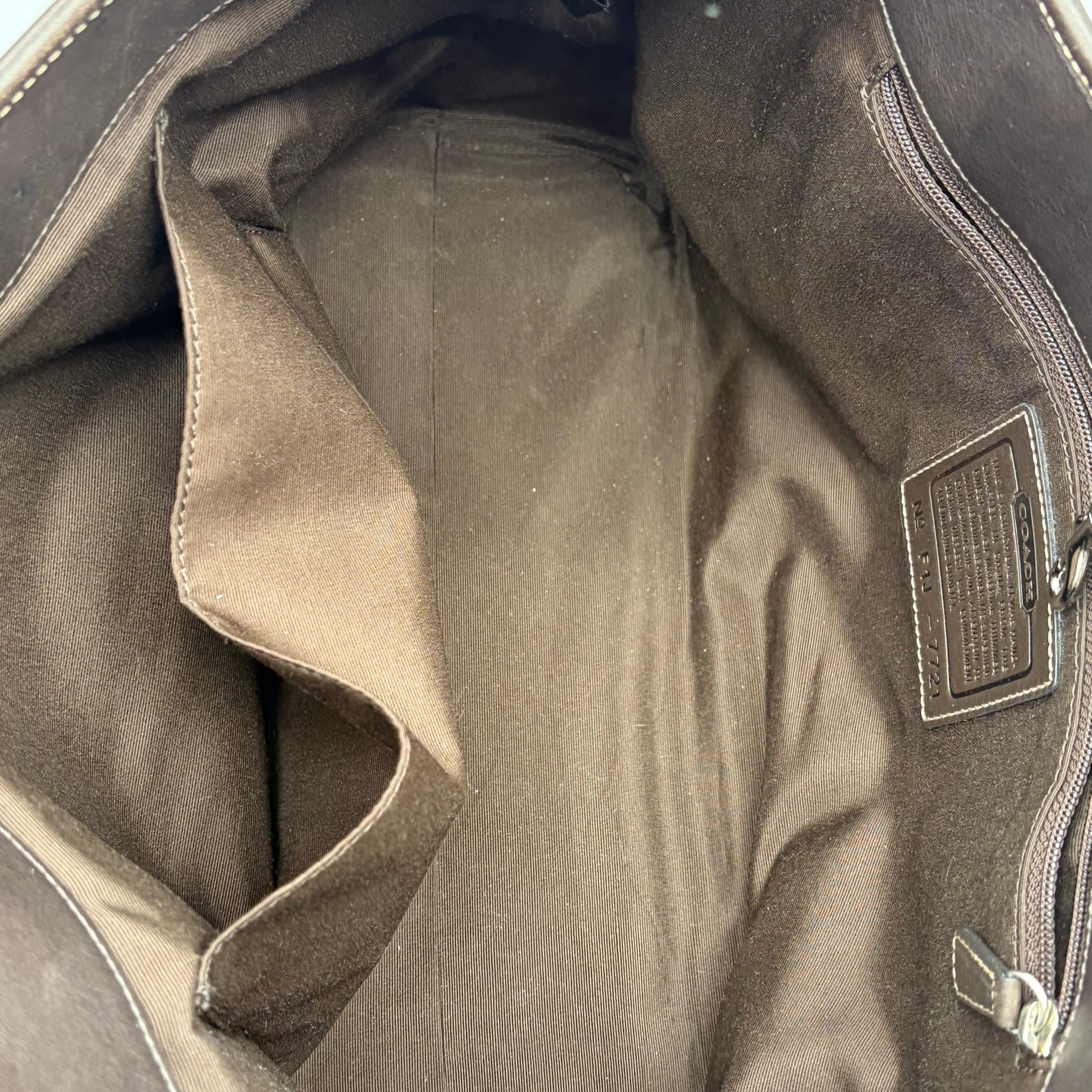 Coach Signature Monogram Tote Schwarz Beige – Vintage
