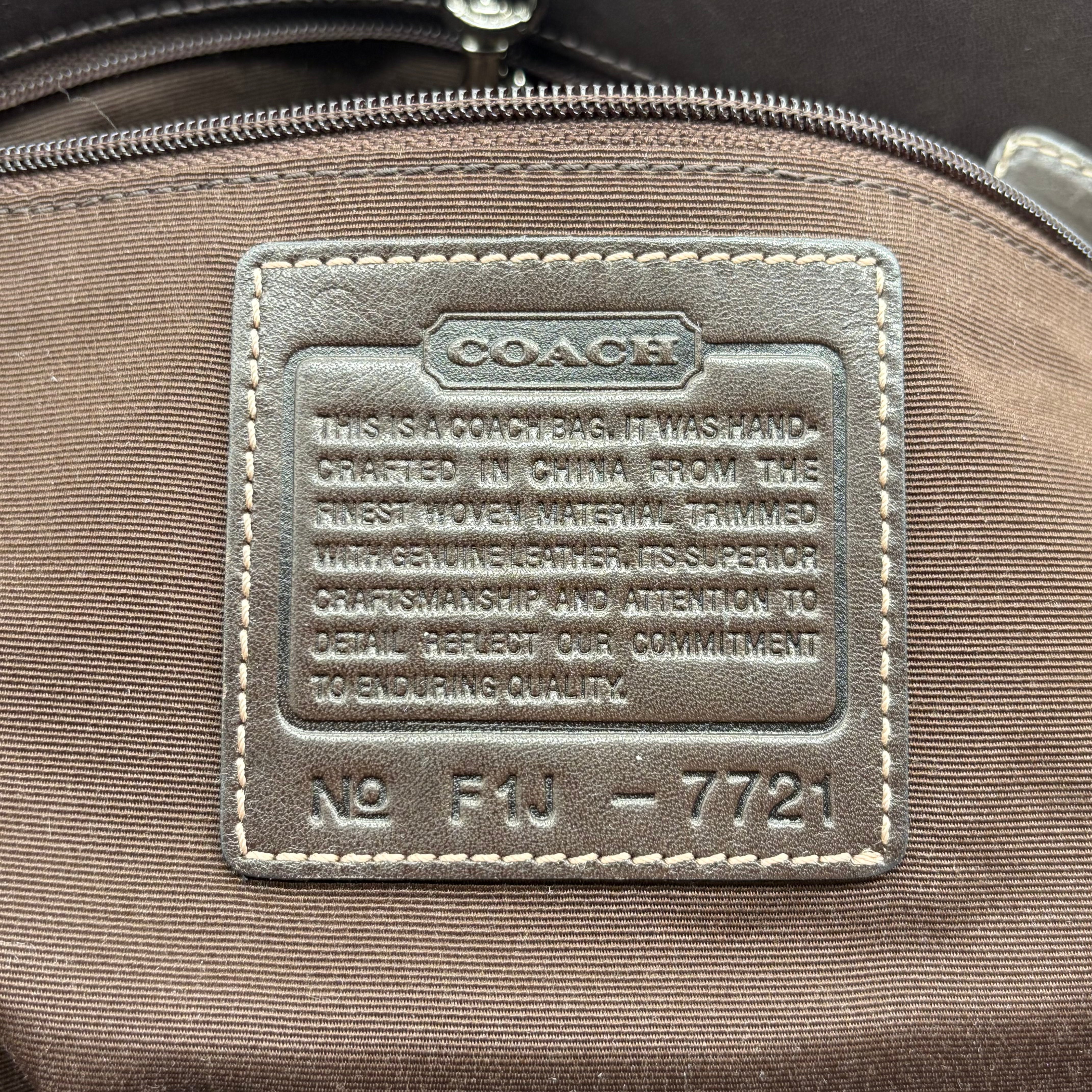 Coach Signature Monogram Tote Schwarz Beige – Vintage