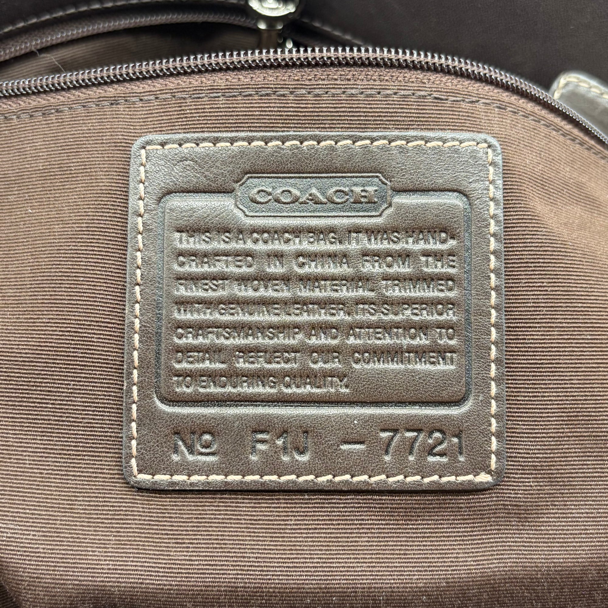 Coach Signature Monogram Tote Schwarz Beige – detail view 10