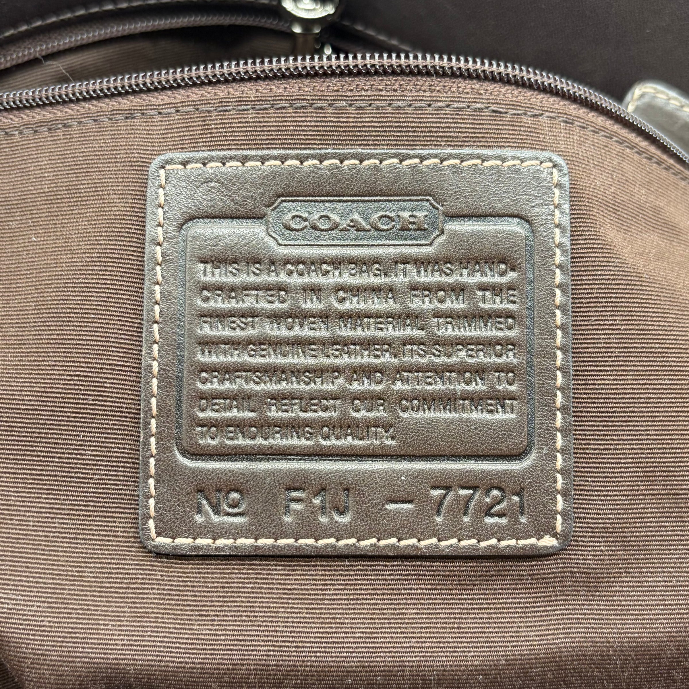 Coach Signature Monogram Tote Schwarz Beige – detail view 10