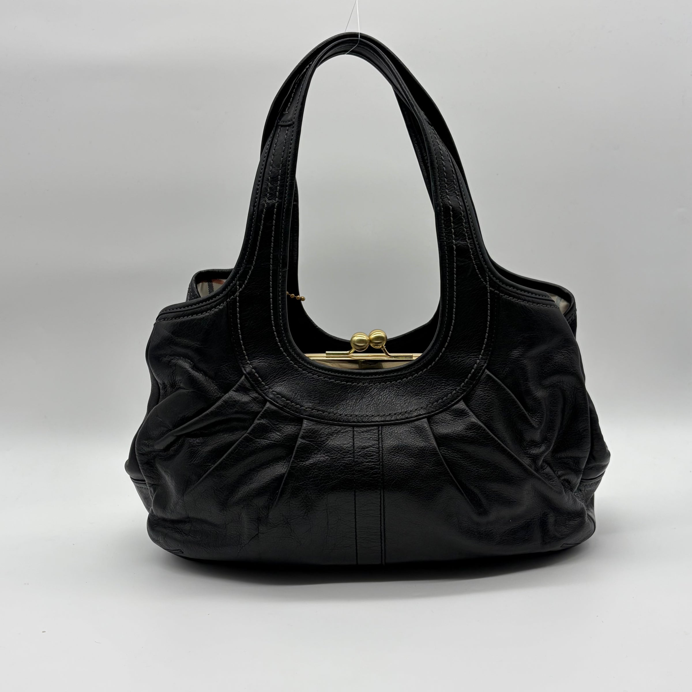 Coach Ergo Kisslock Hobo Schwarz Leder Vintage 2008 – detail view 4