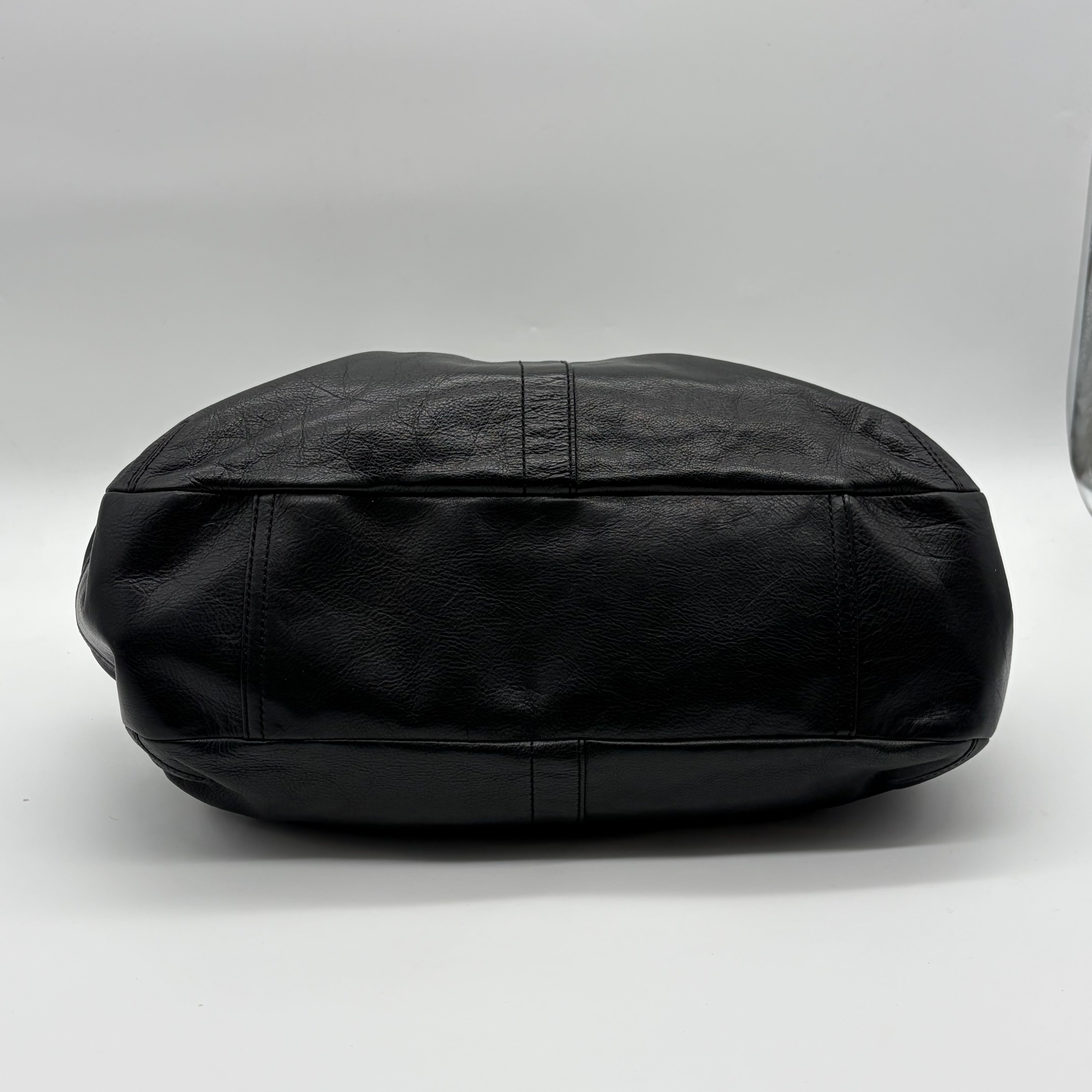 Coach Ergo Kisslock Hobo Schwarz Leder Vintage 2008 – Vintage