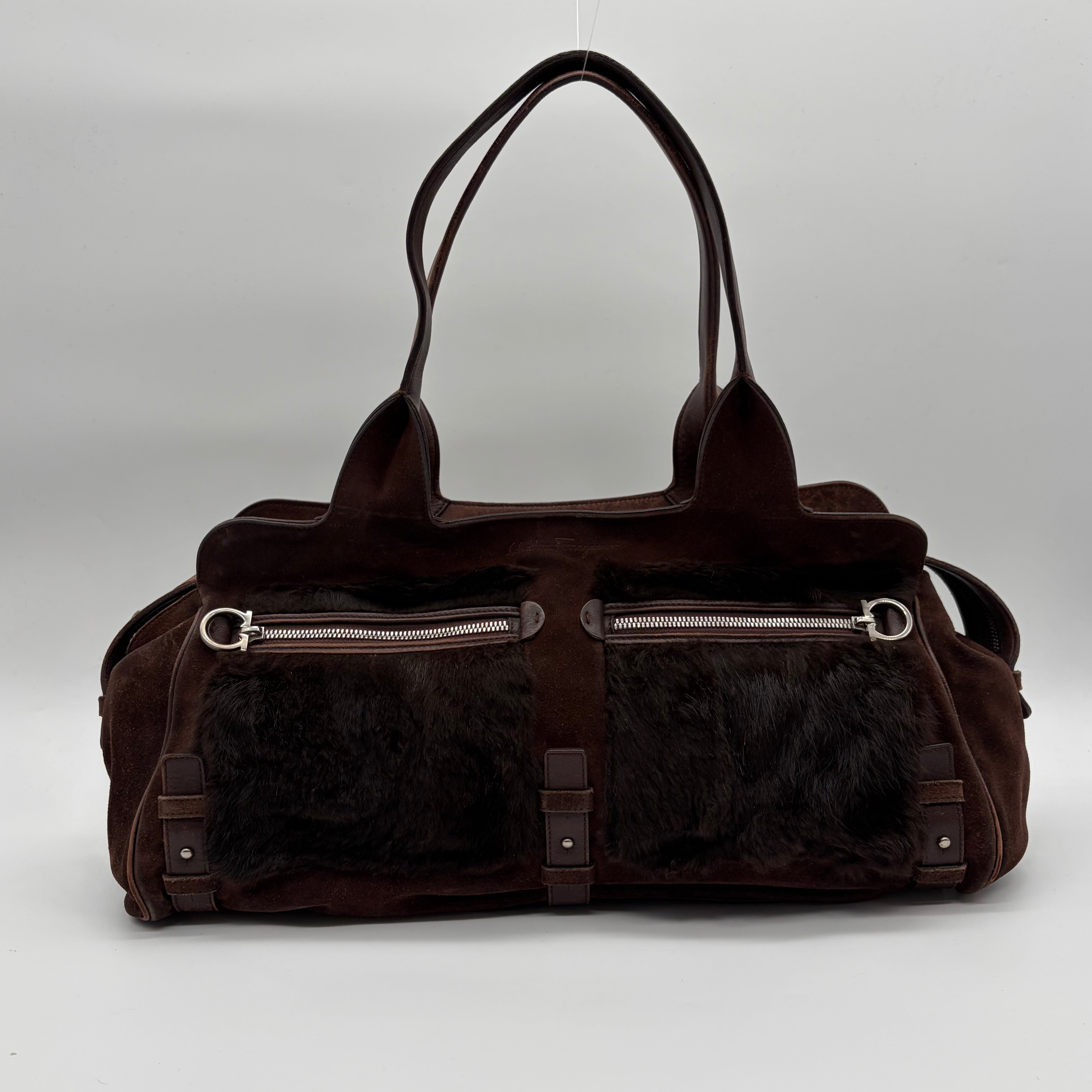 Salvatore Ferragamo Baguette Pony Hair Braun – Vintage