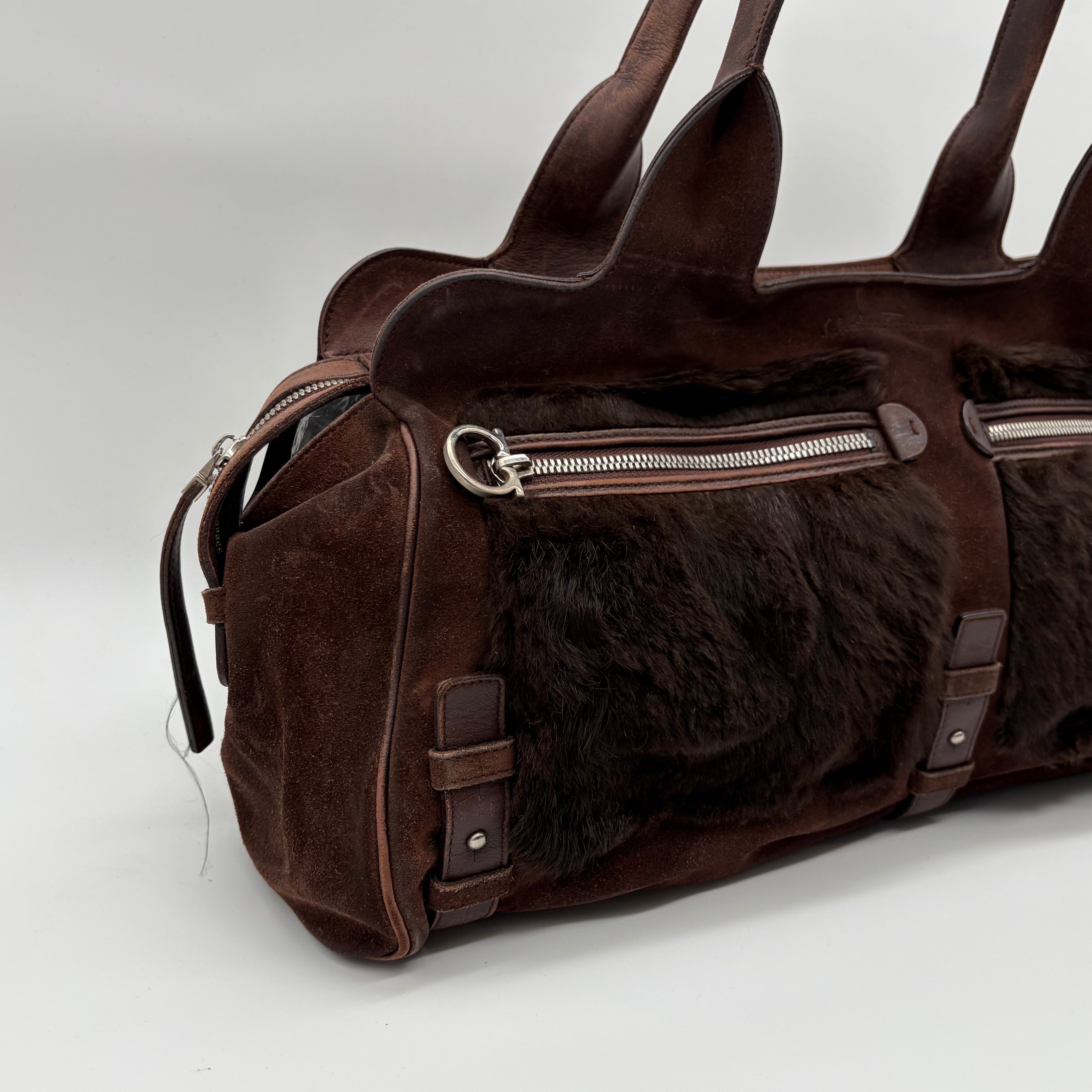 Salvatore Ferragamo Baguette Pony Hair Braun – Vintage