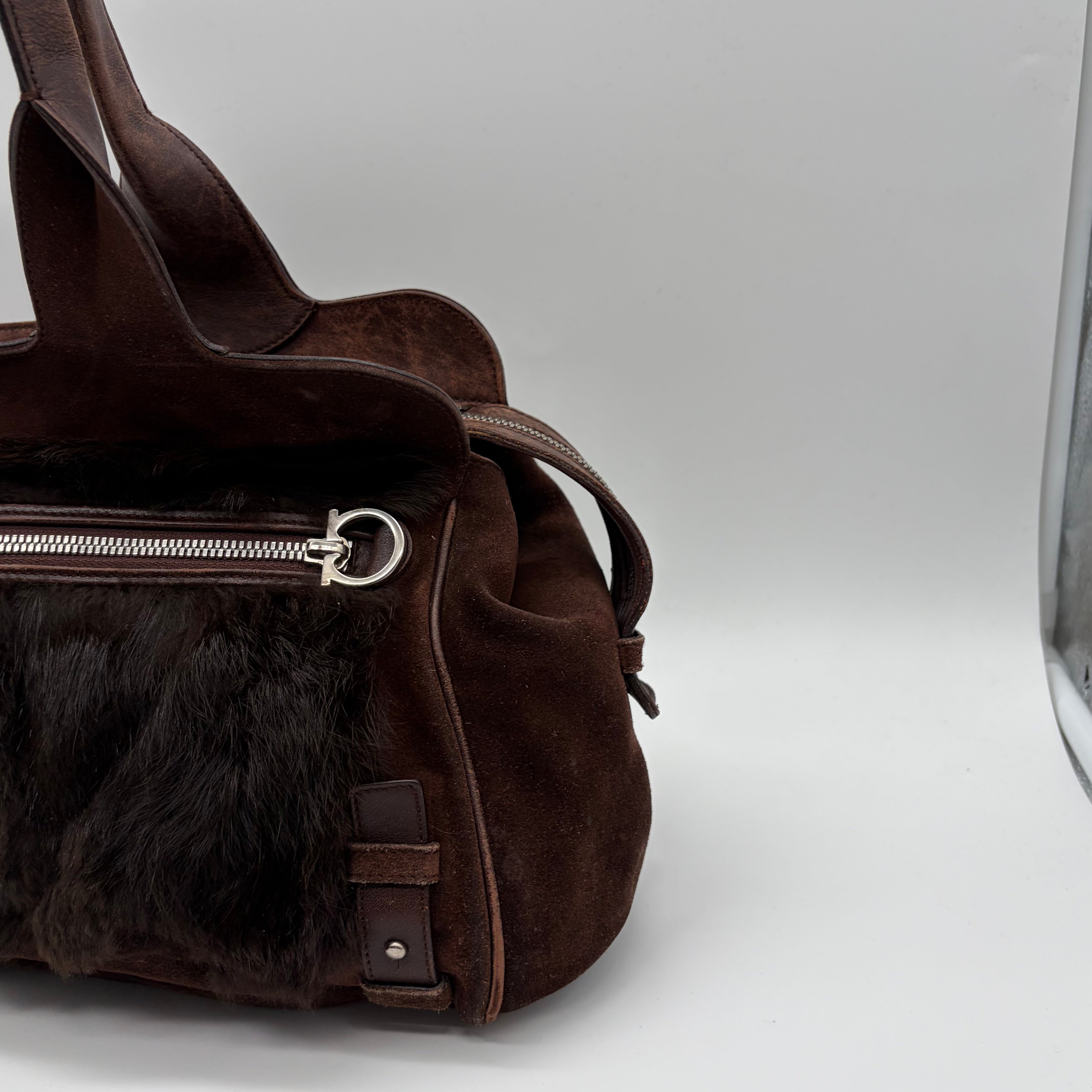 Salvatore Ferragamo Baguette Pony Hair Braun – Vintage
