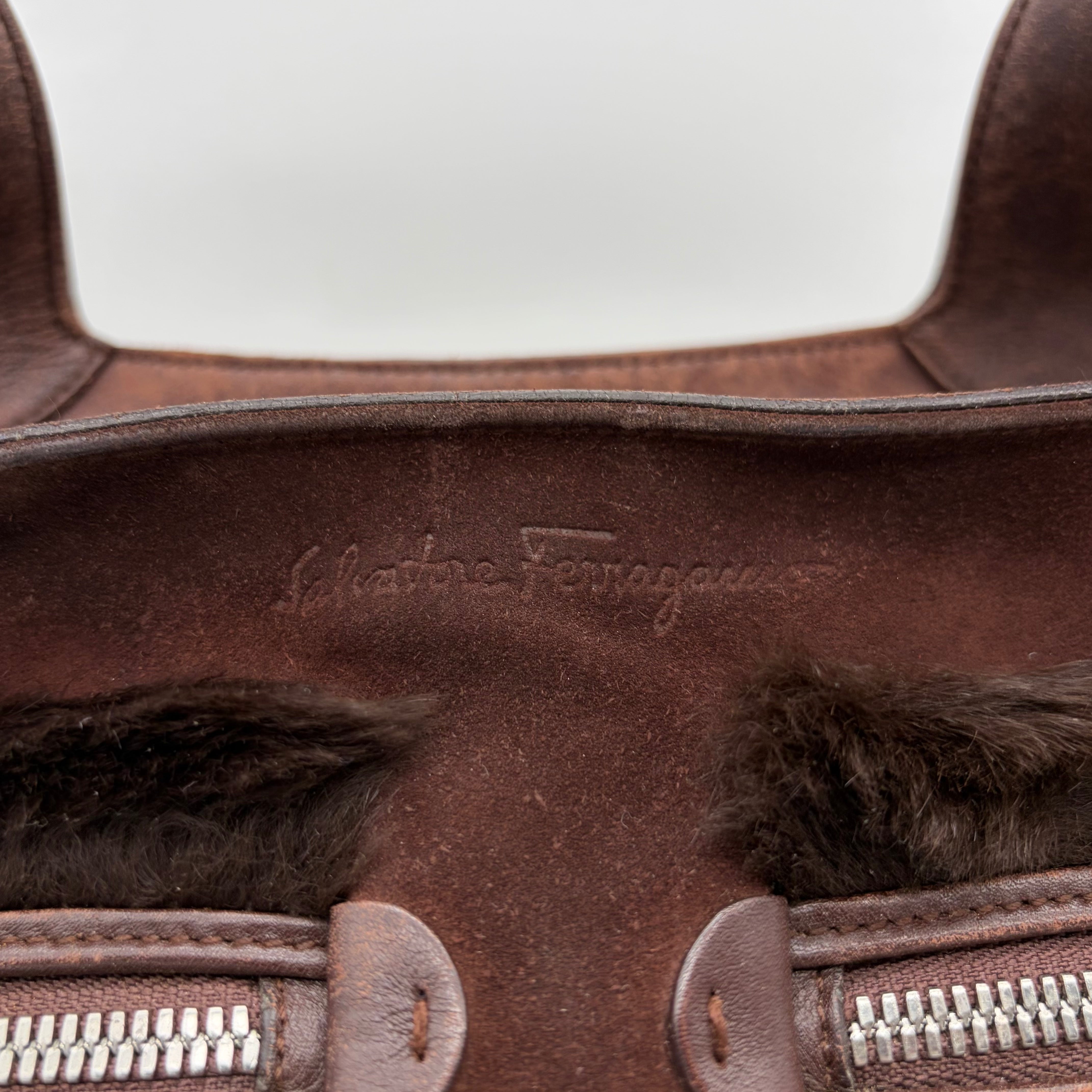 Salvatore Ferragamo Baguette Pony Hair Braun – Vintage