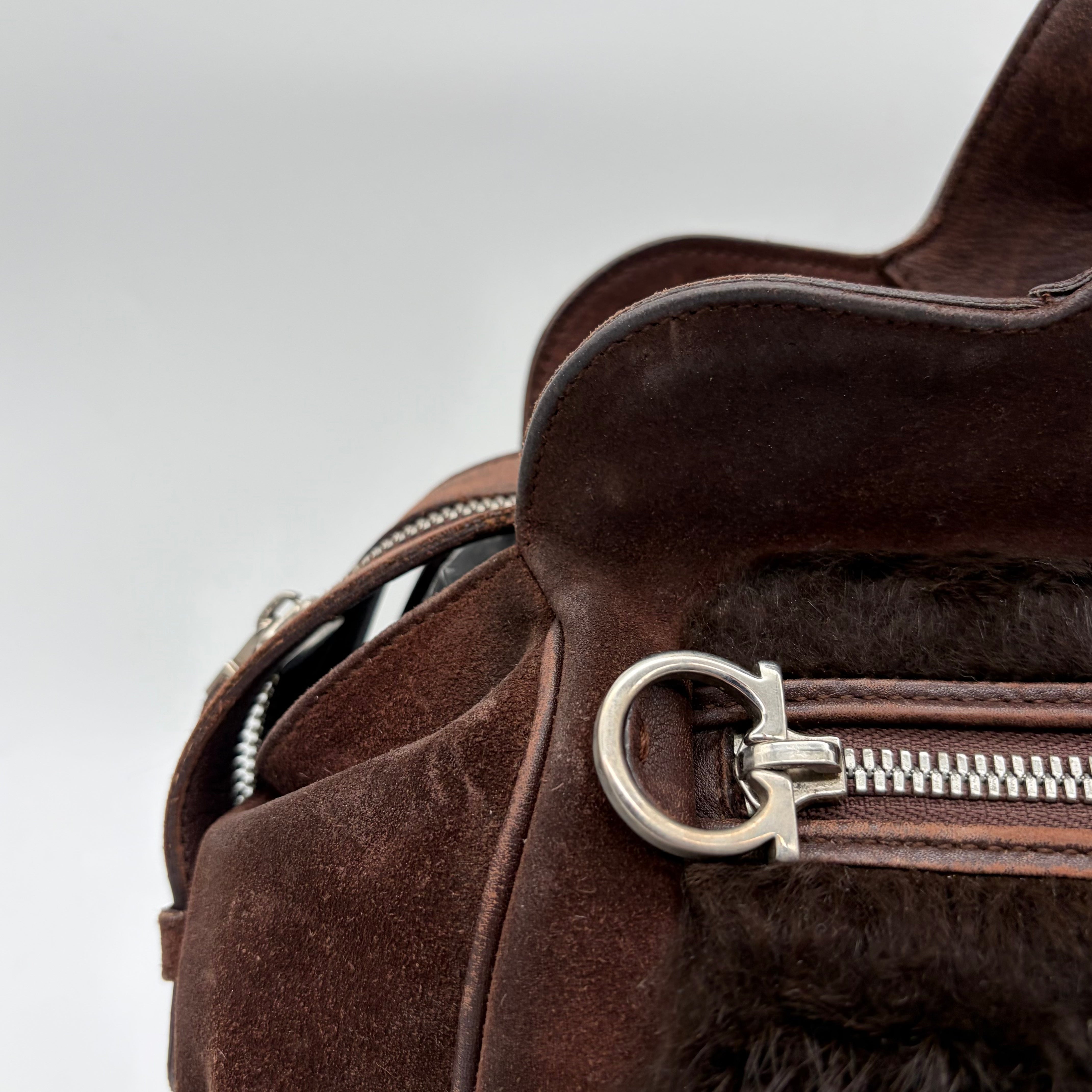 Salvatore Ferragamo Baguette Pony Hair Braun – Vintage