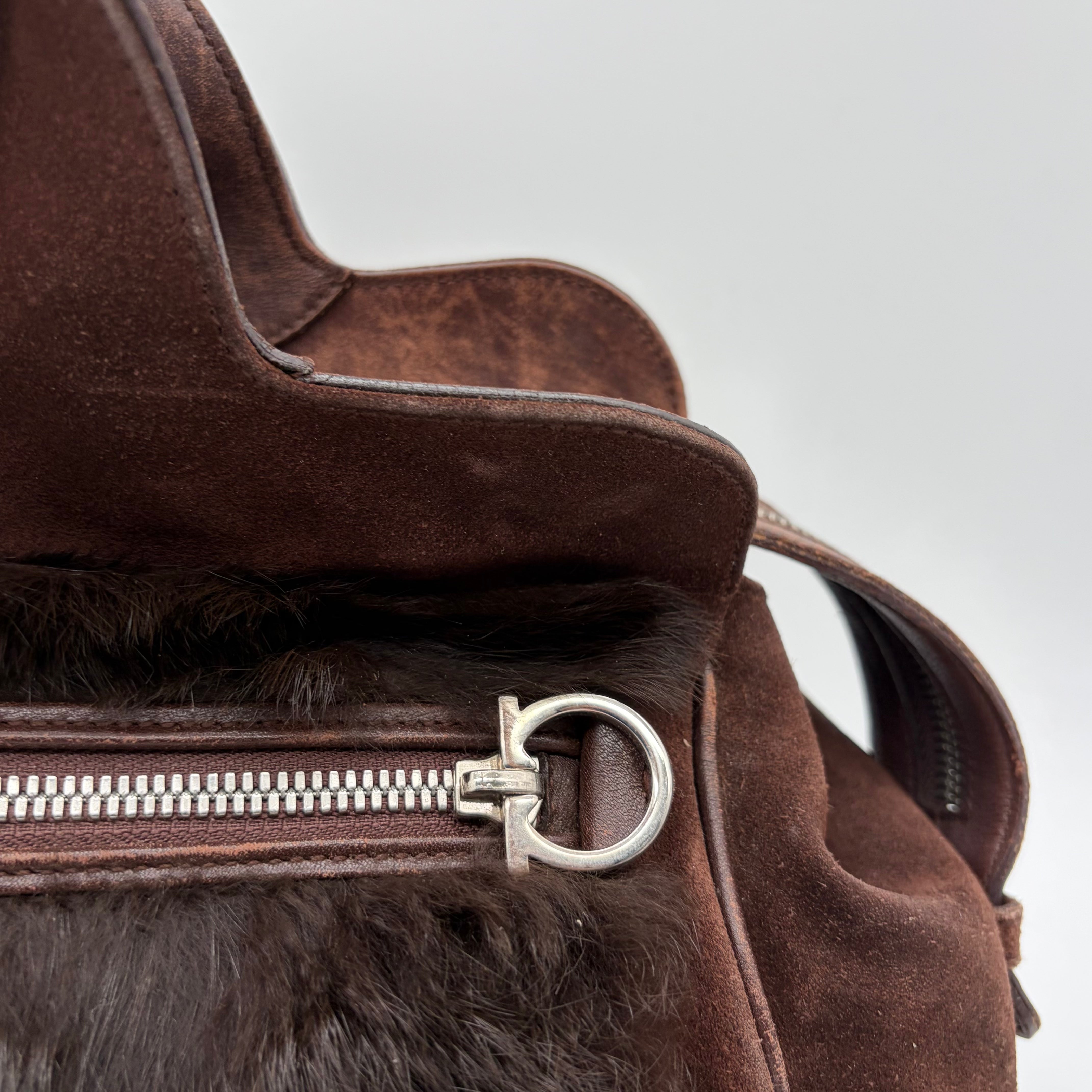 Salvatore Ferragamo Baguette Pony Hair Braun – Vintage