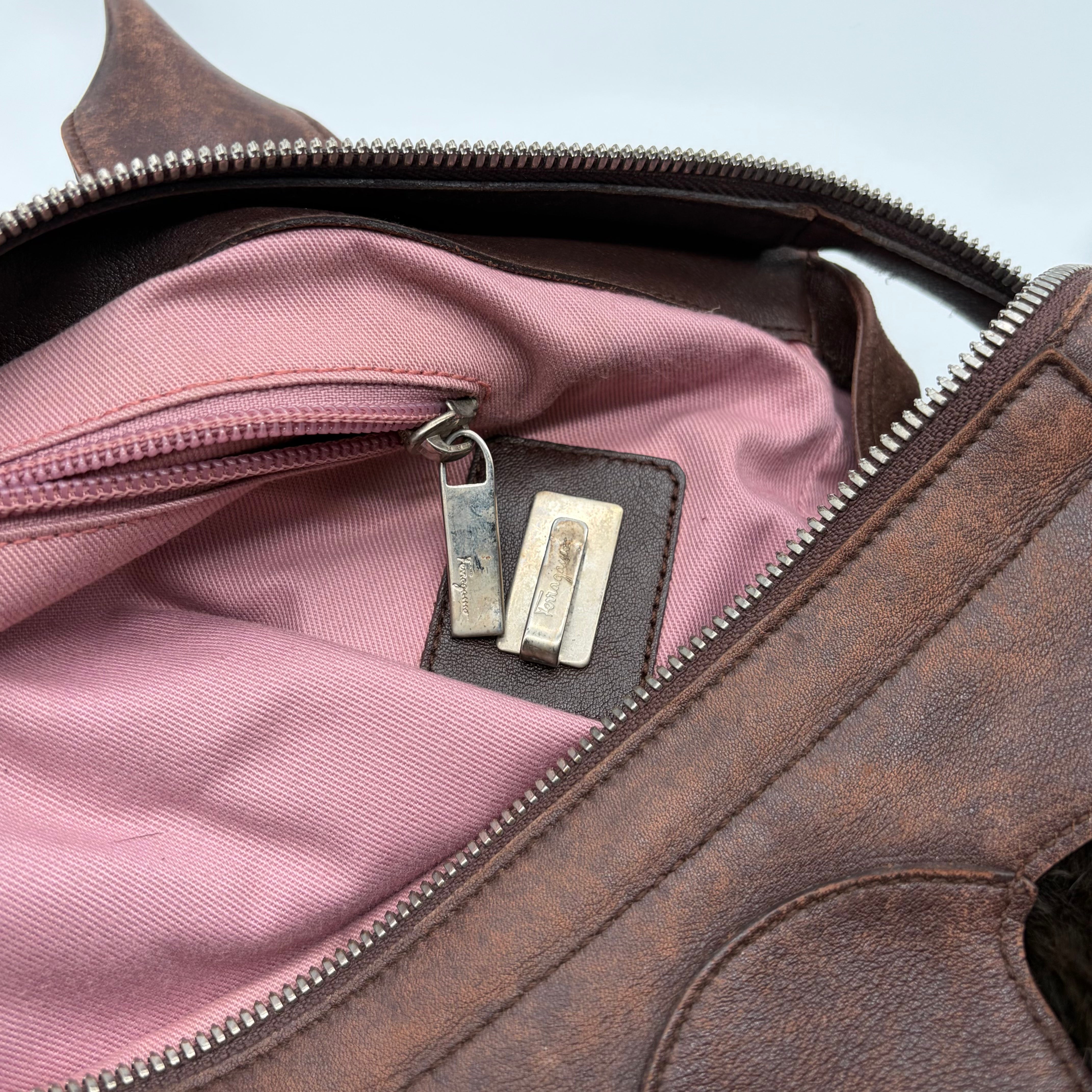 Salvatore Ferragamo Baguette Pony Hair Braun – Vintage