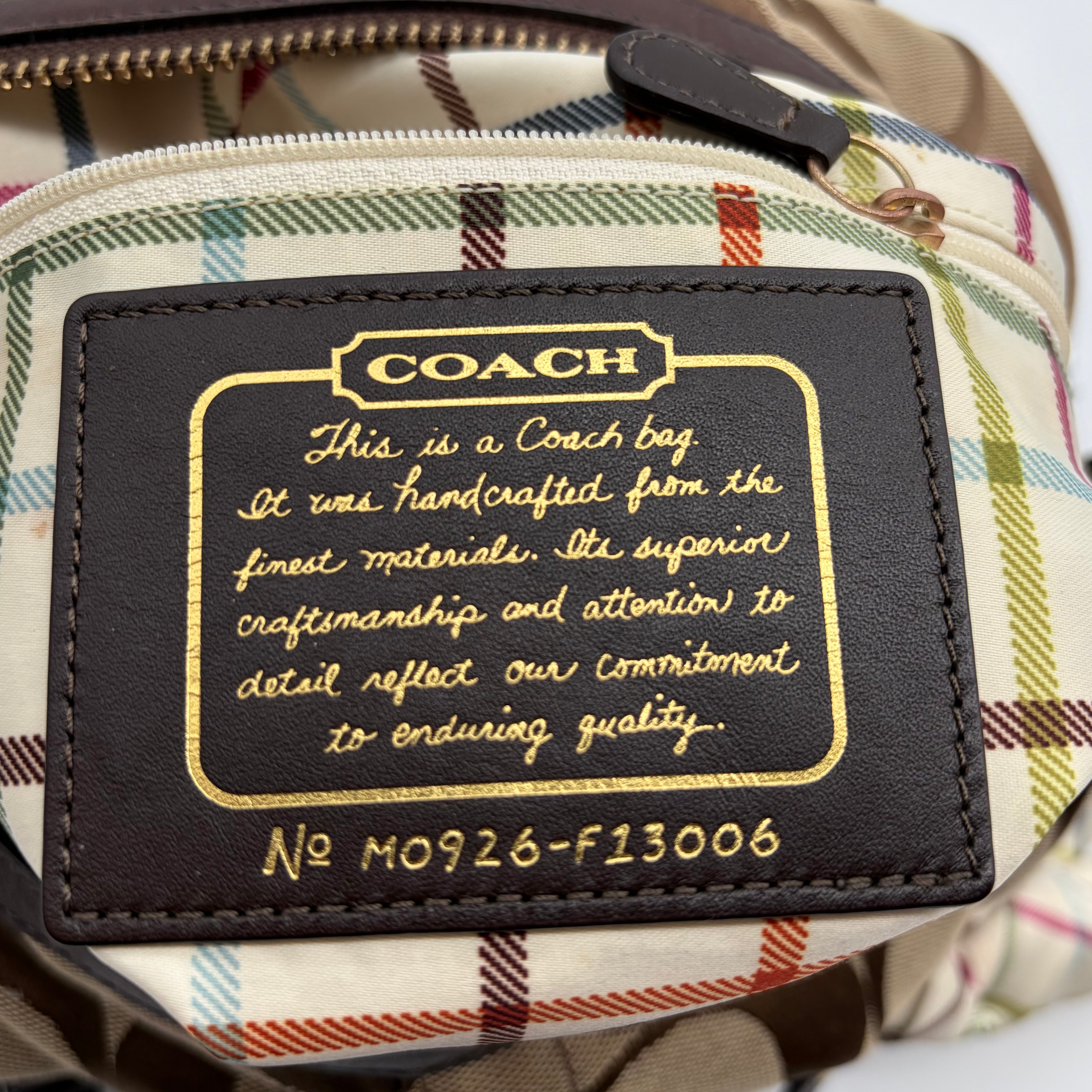 Coach Ashley Signature Sateen Satchel Khaki/Mahagoni – Vintage