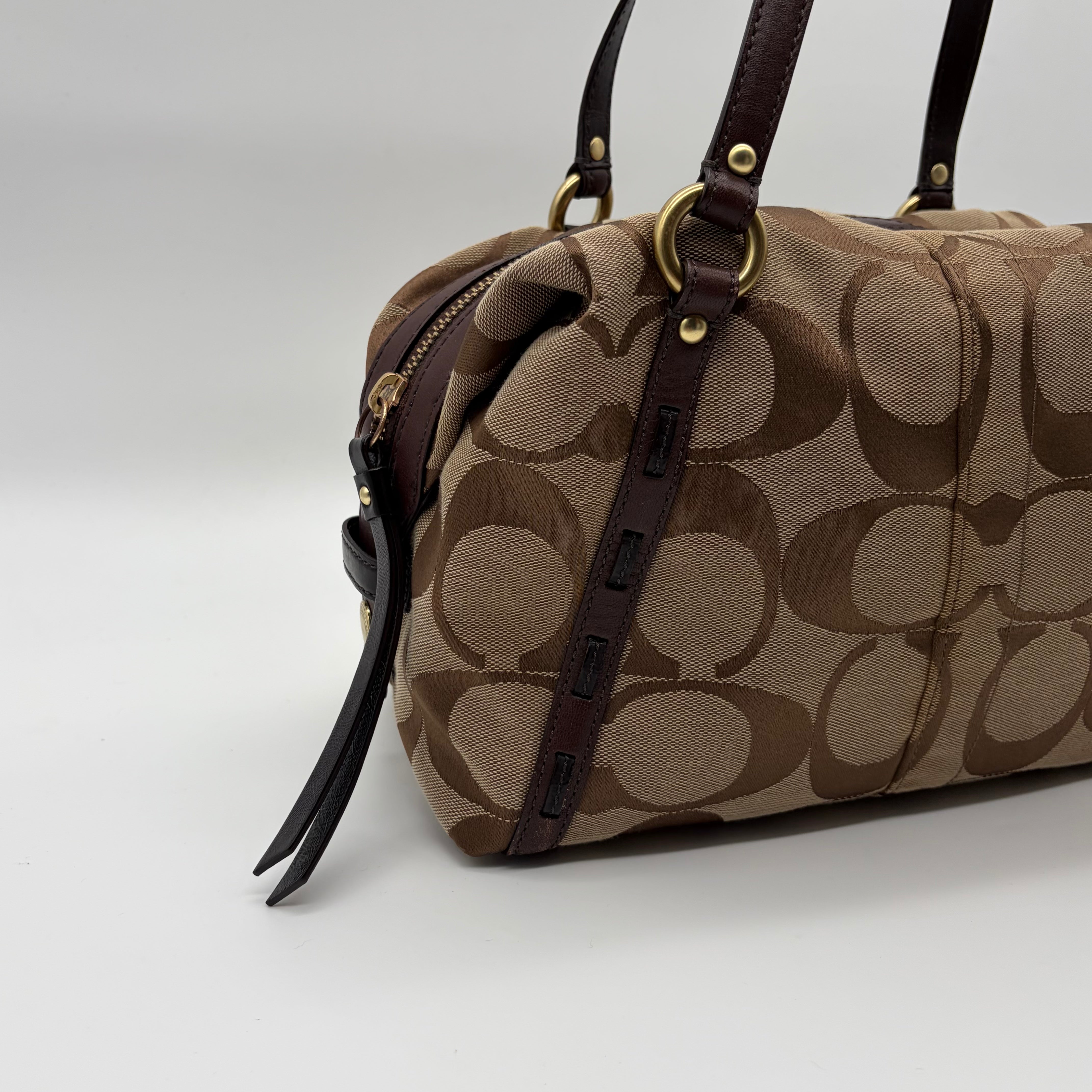Coach Ashley Carryall Signature Canvas Khaki Mahagoni – Vintage