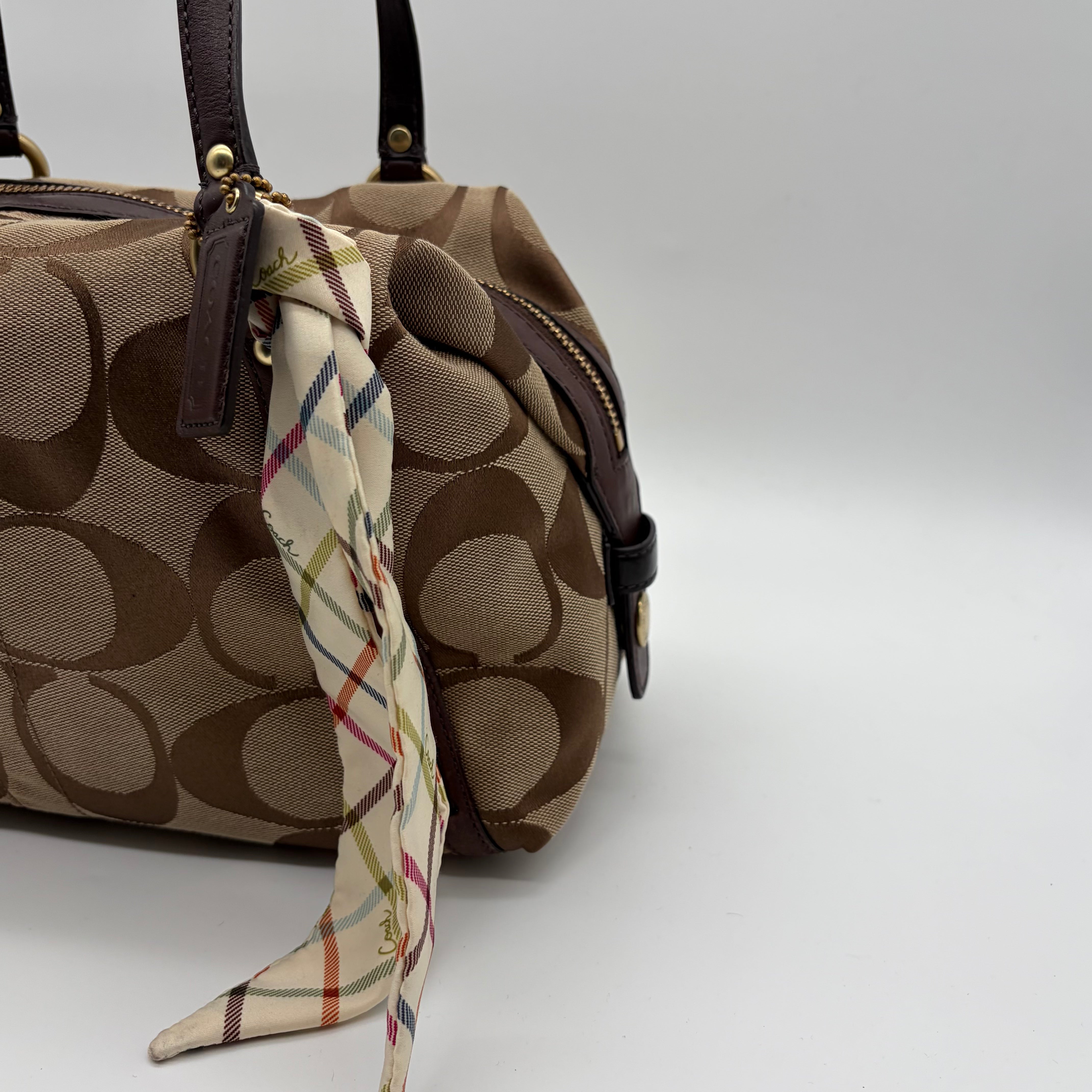 Coach Ashley Carryall Signature Canvas Khaki Mahagoni – Vintage