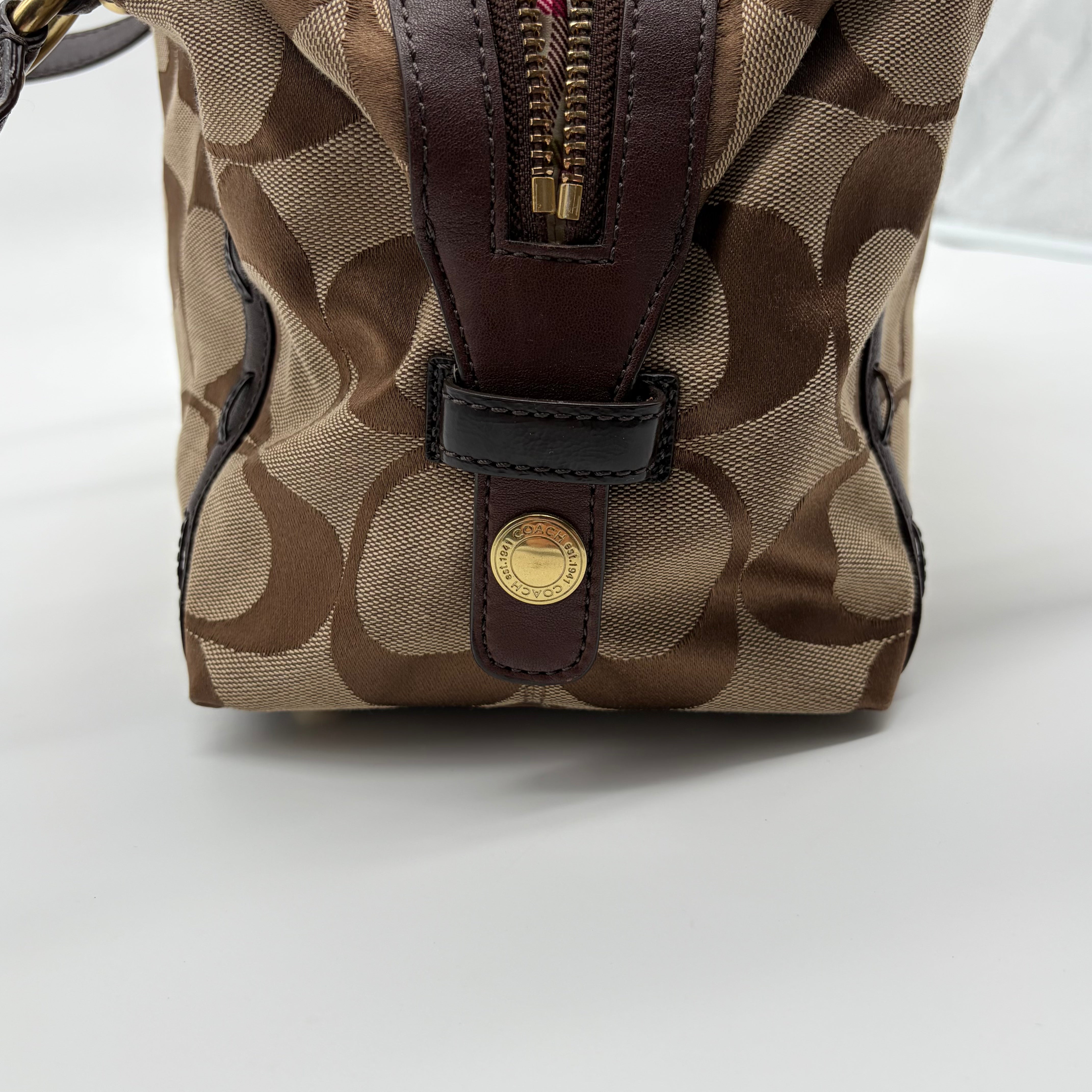 Coach Ashley Carryall Signature Canvas Khaki Mahagoni – Vintage