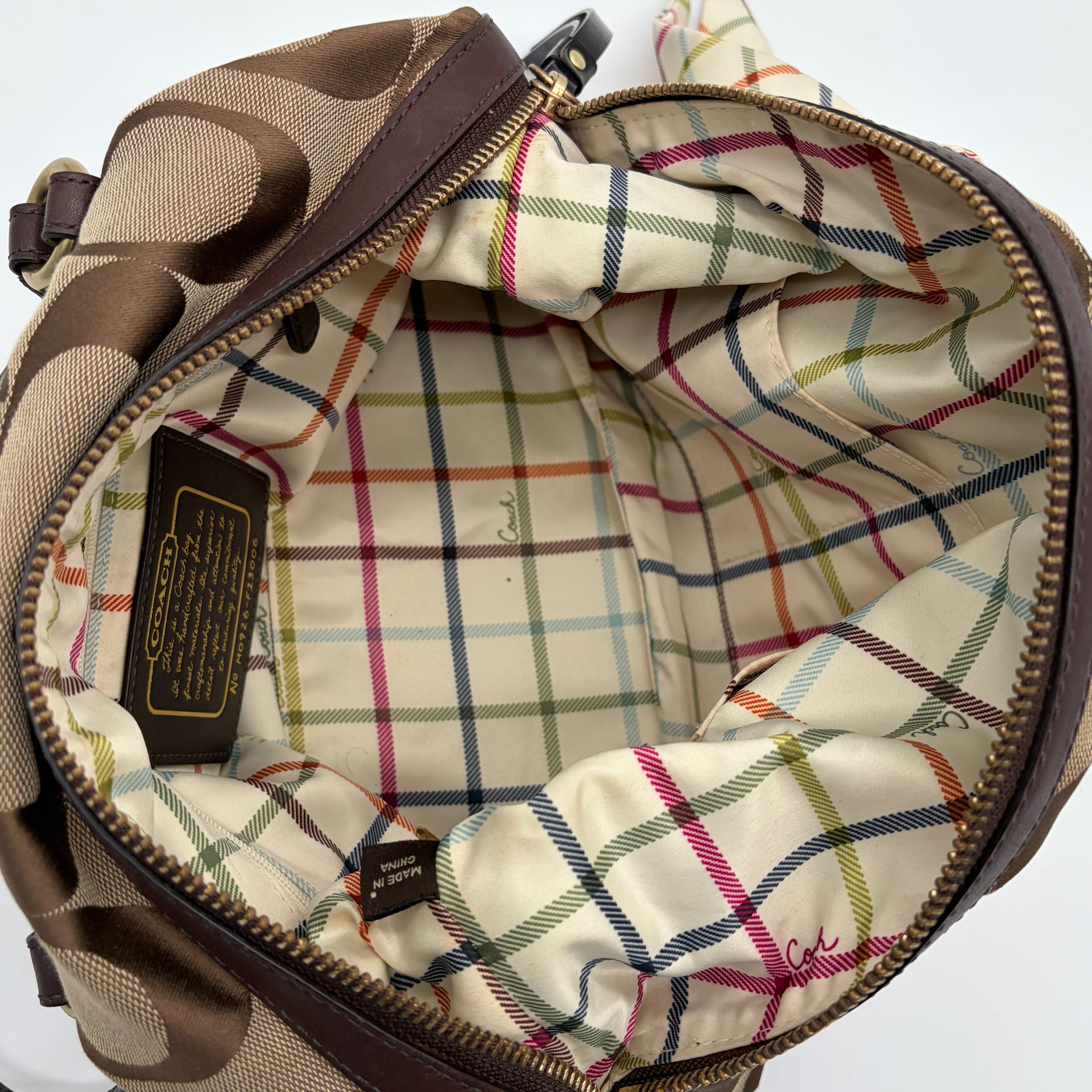 Coach Ashley Carryall Signature Canvas Khaki Mahagoni – detail view 7