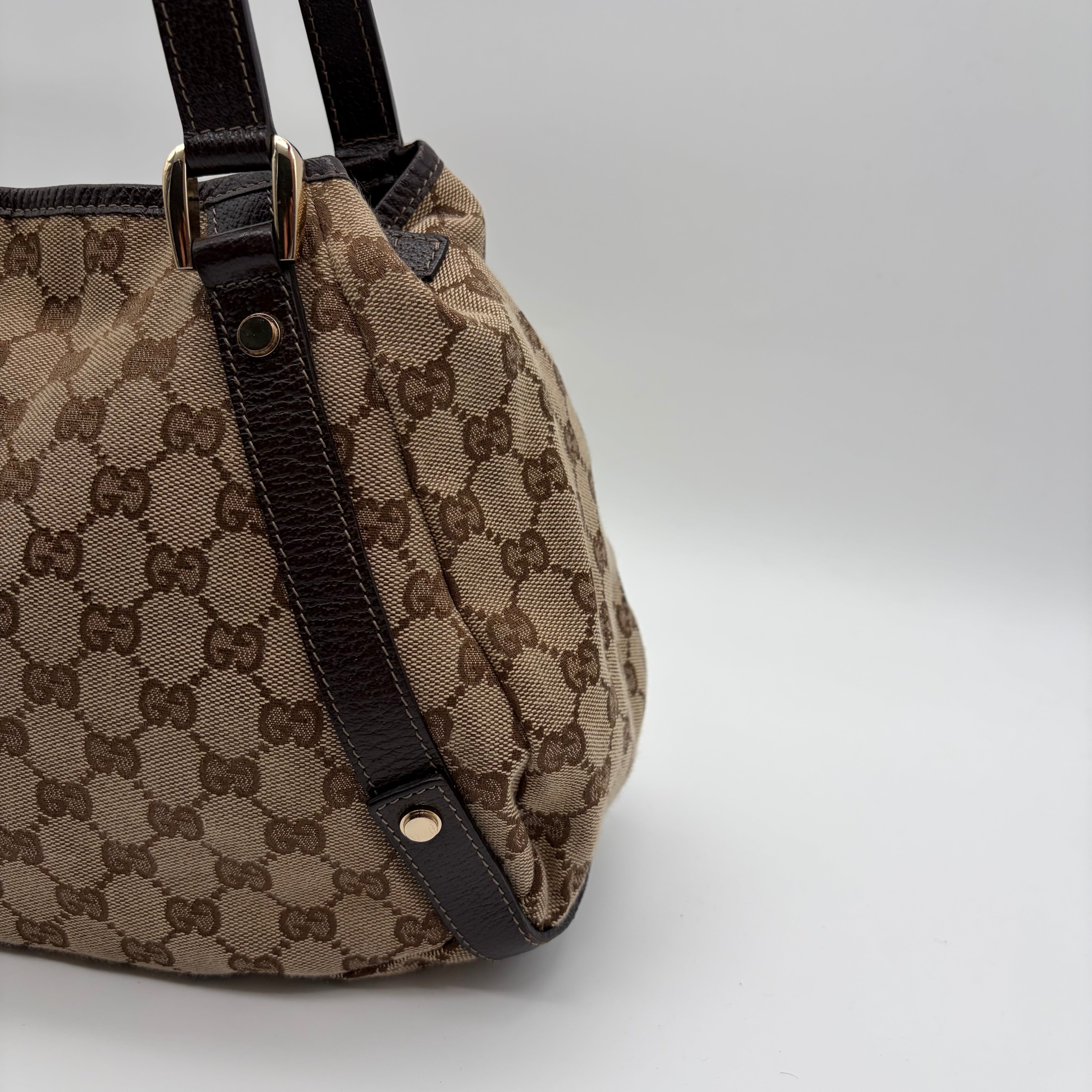 Gucci Abbey D-Ring Hobo GG Canvas Braun Gold Hardware – Vintage