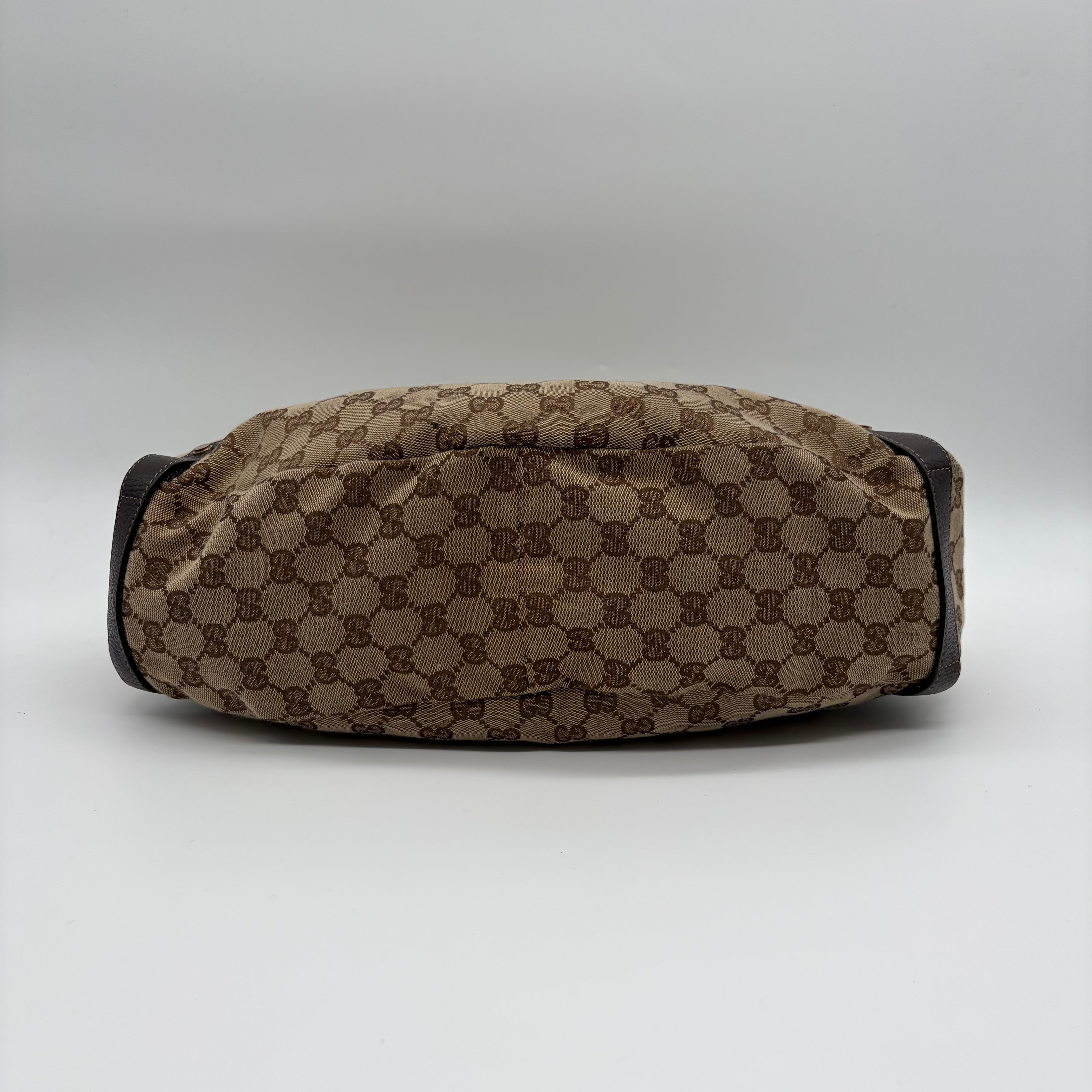 Gucci Abbey D-Ring Hobo GG Canvas Braun Gold Hardware – Vintage