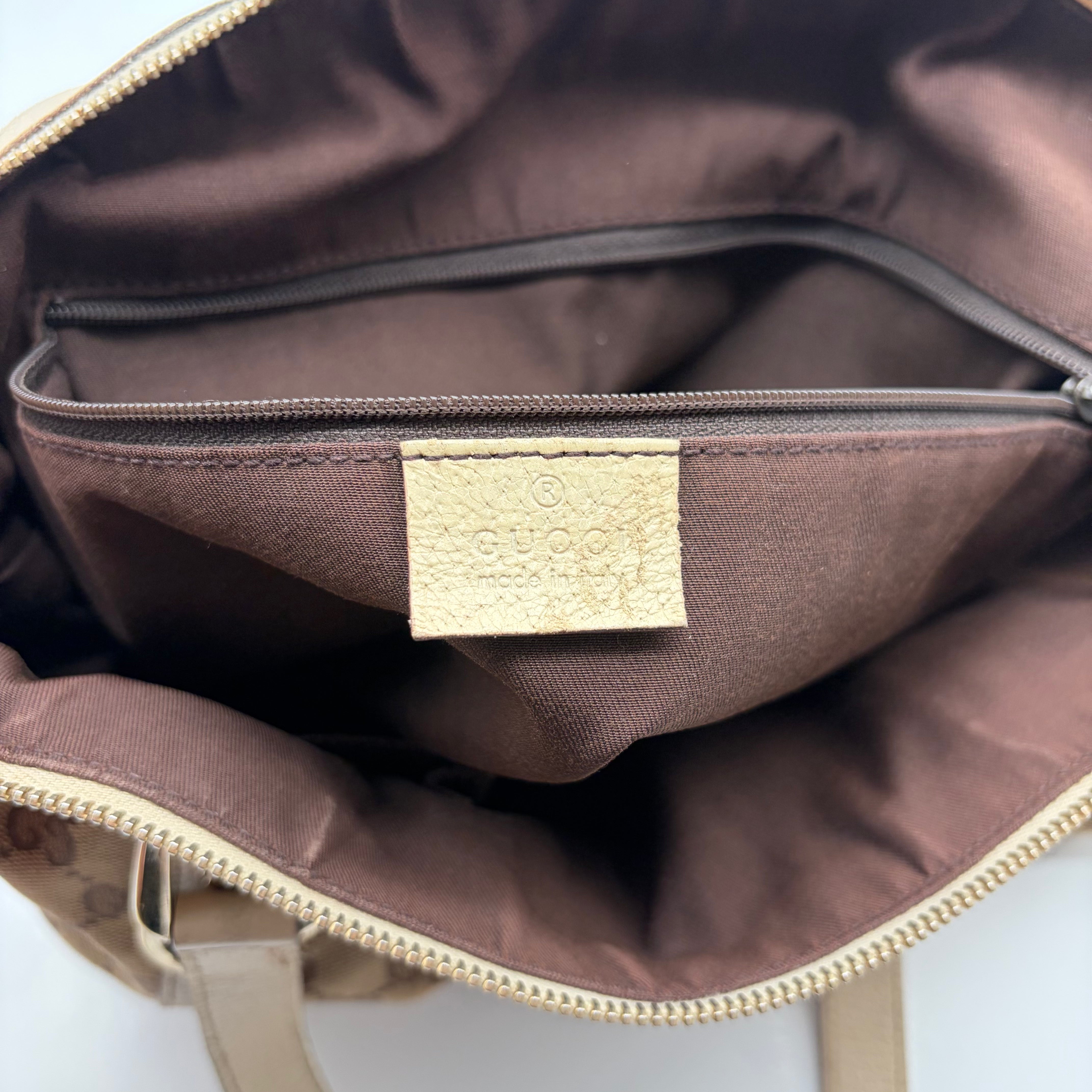 Gucci Abbey D-Ring Tote GG Canvas Ivory Gold Hardware – Vintage