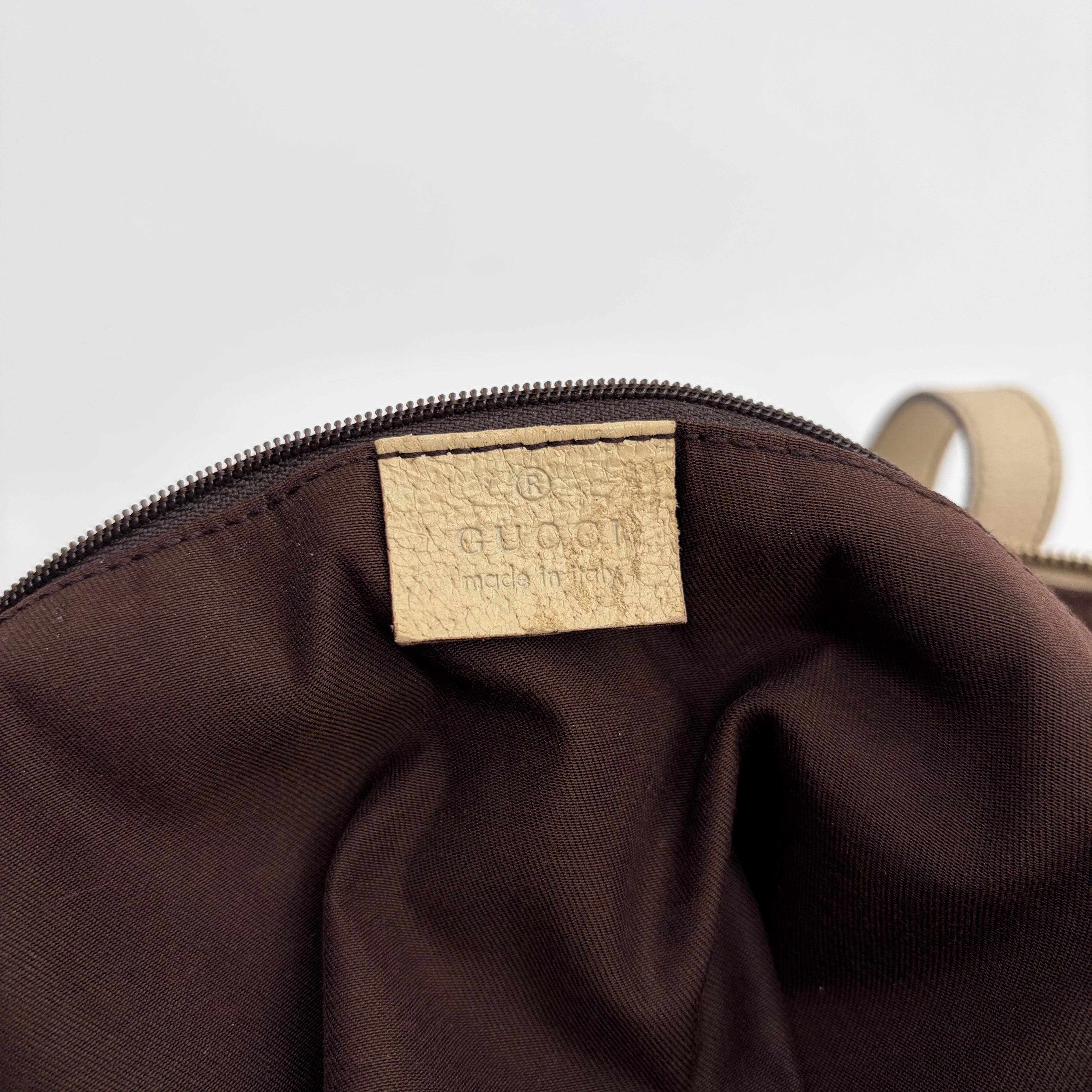 Gucci Abbey D-Ring Tote GG Canvas Ivory Gold Hardware – Vintage
