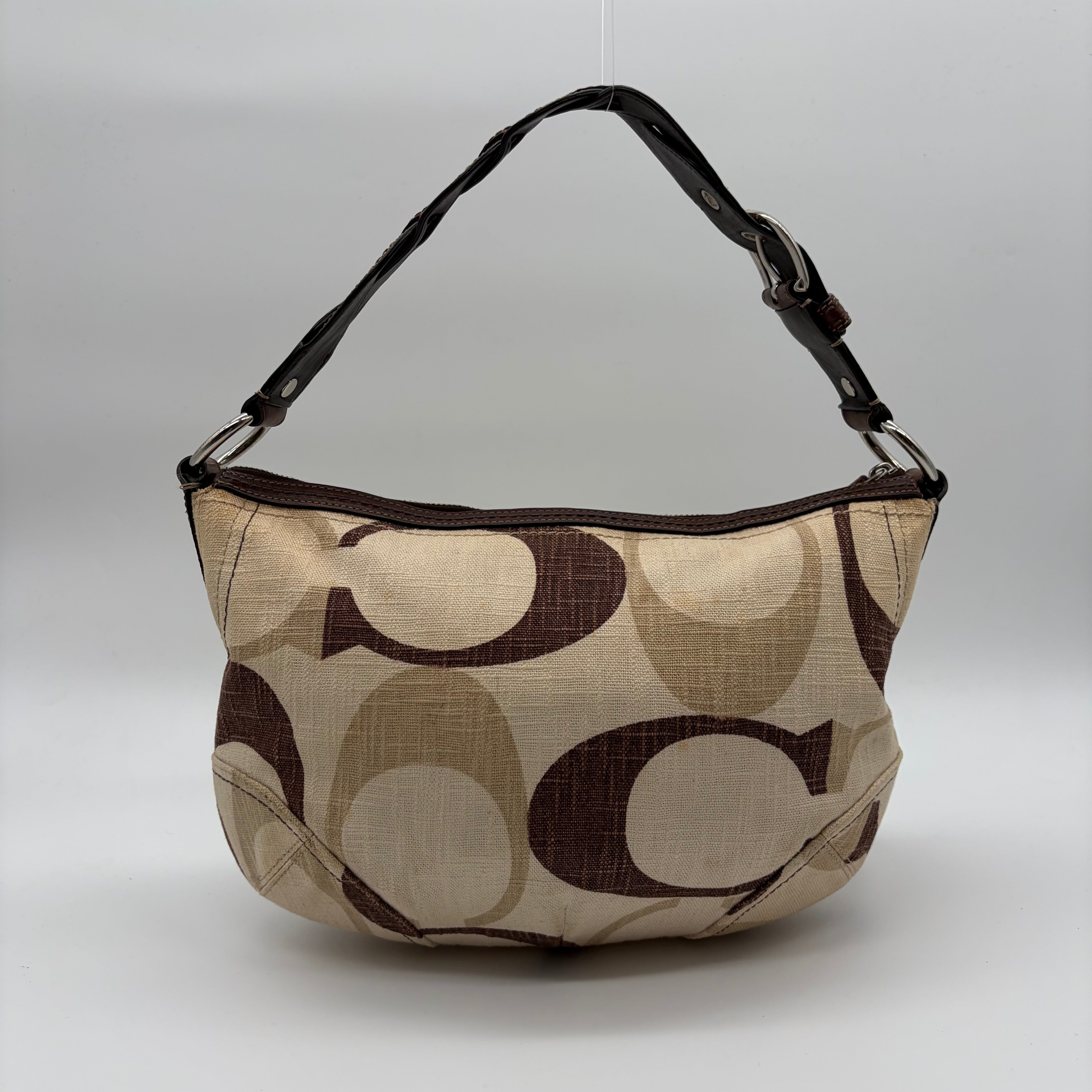 Coach Hampton Hobo Optic Signature Canvas Beige Braun – Vintage