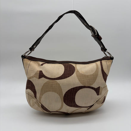 Coach Hampton Hobo Optic Signature Canvas Beige Braun – Vintage