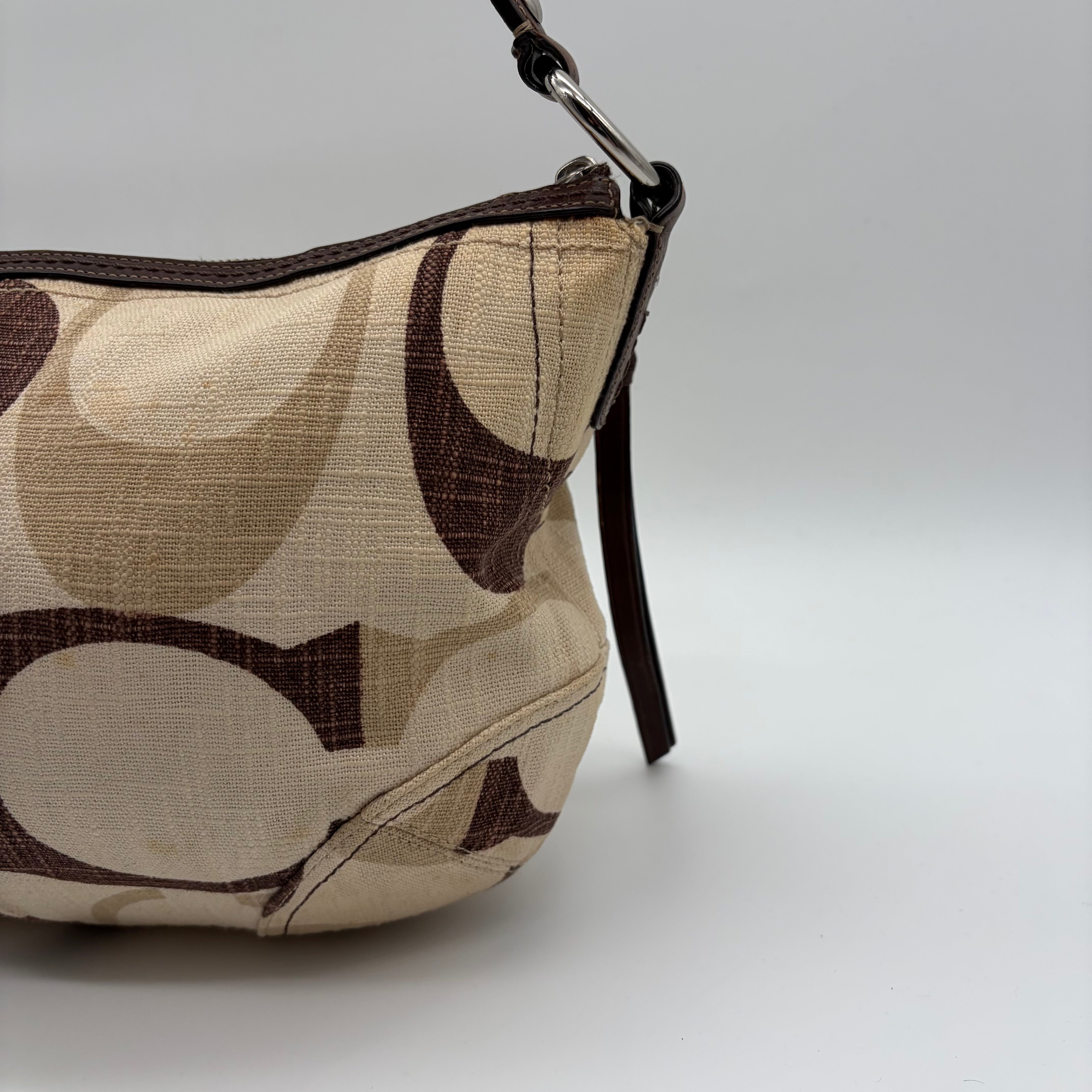 Coach Hampton Hobo Optic Signature Canvas Beige Braun – Vintage