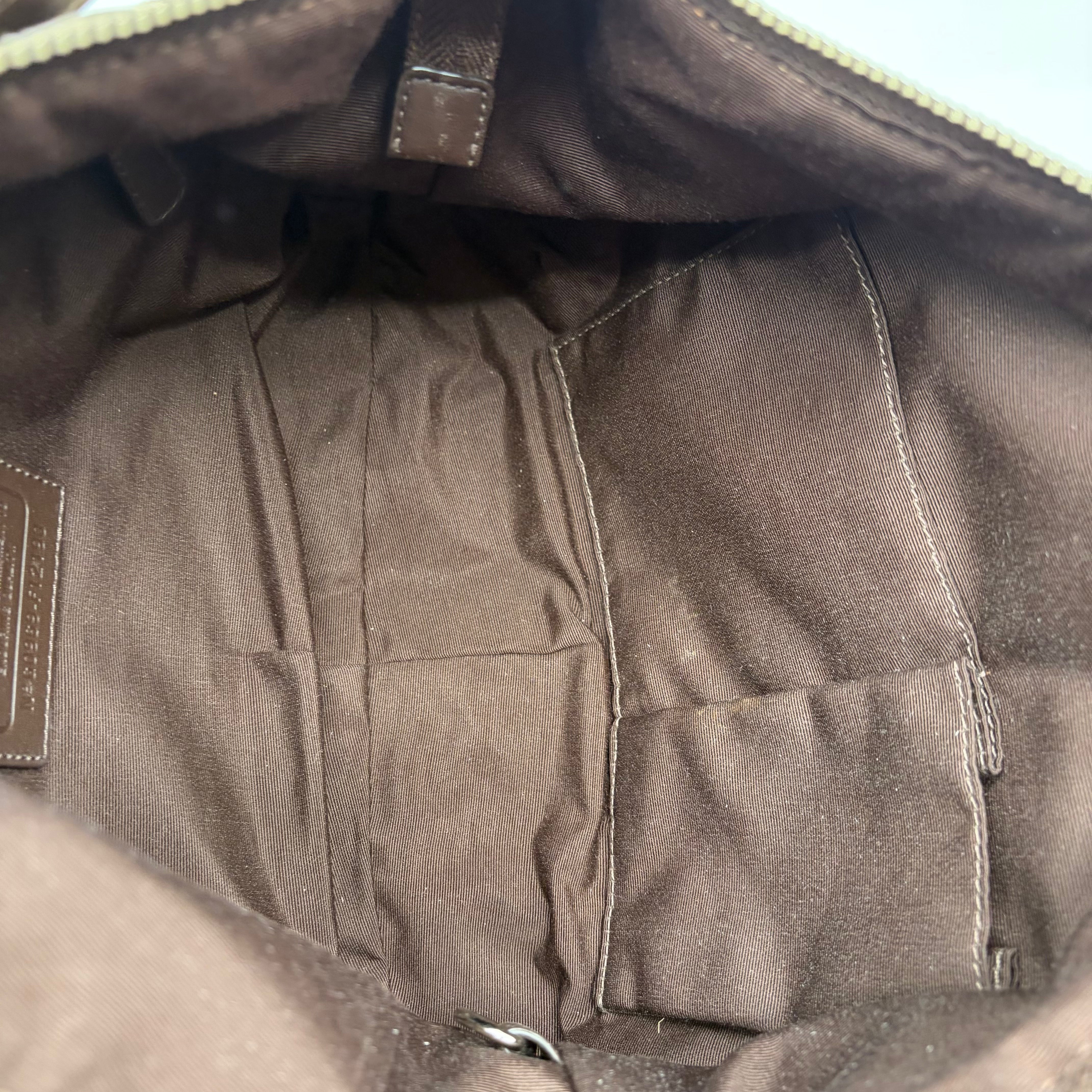 Coach Hampton Hobo Optic Signature Canvas Beige Braun – Vintage