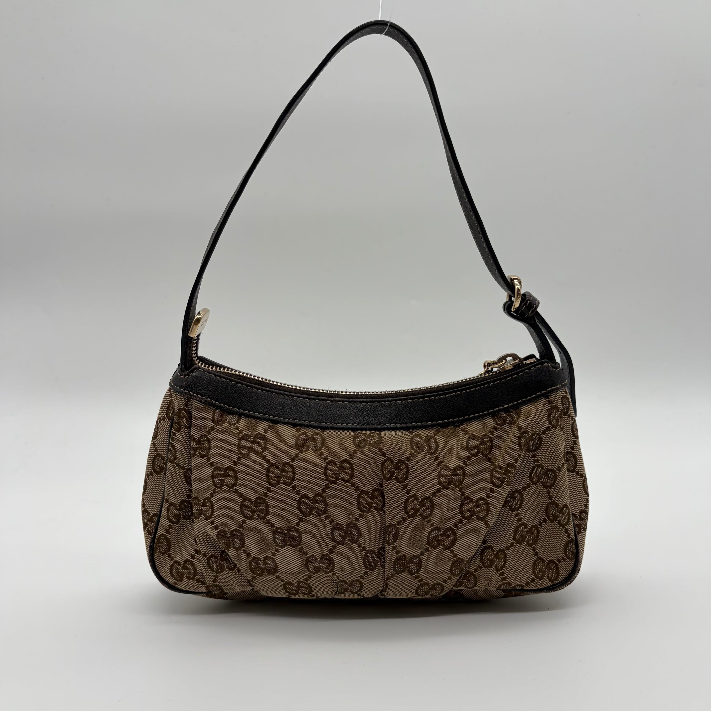 Gucci Lovely Heart Pochette GG Canvas Beige Braun – detail view 4