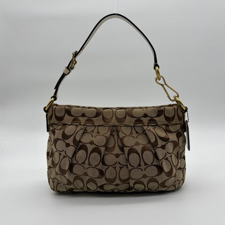Coach Poppy Signature Baguette Khaki Cream Vintage 2010 – Vintage