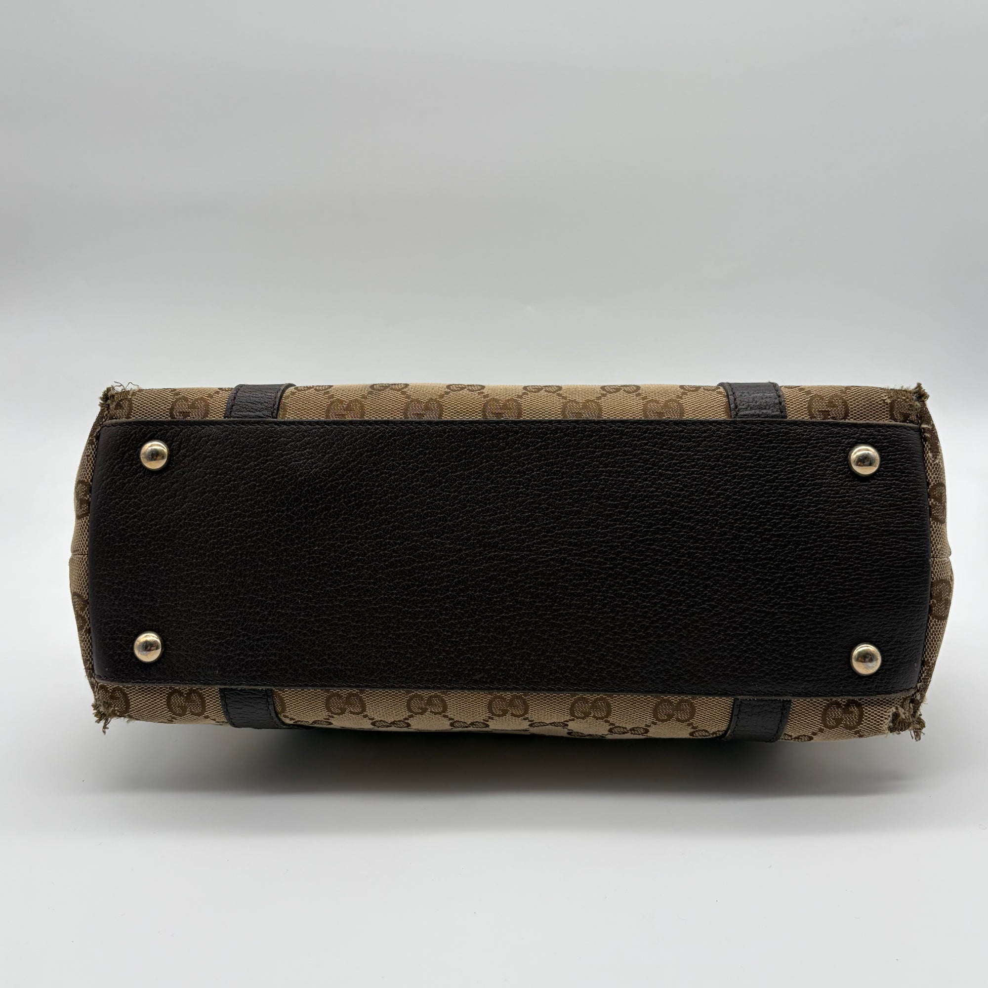 Gucci Abbey D-Ring Tote GG Canvas Beige Dark Brown – detail view 11