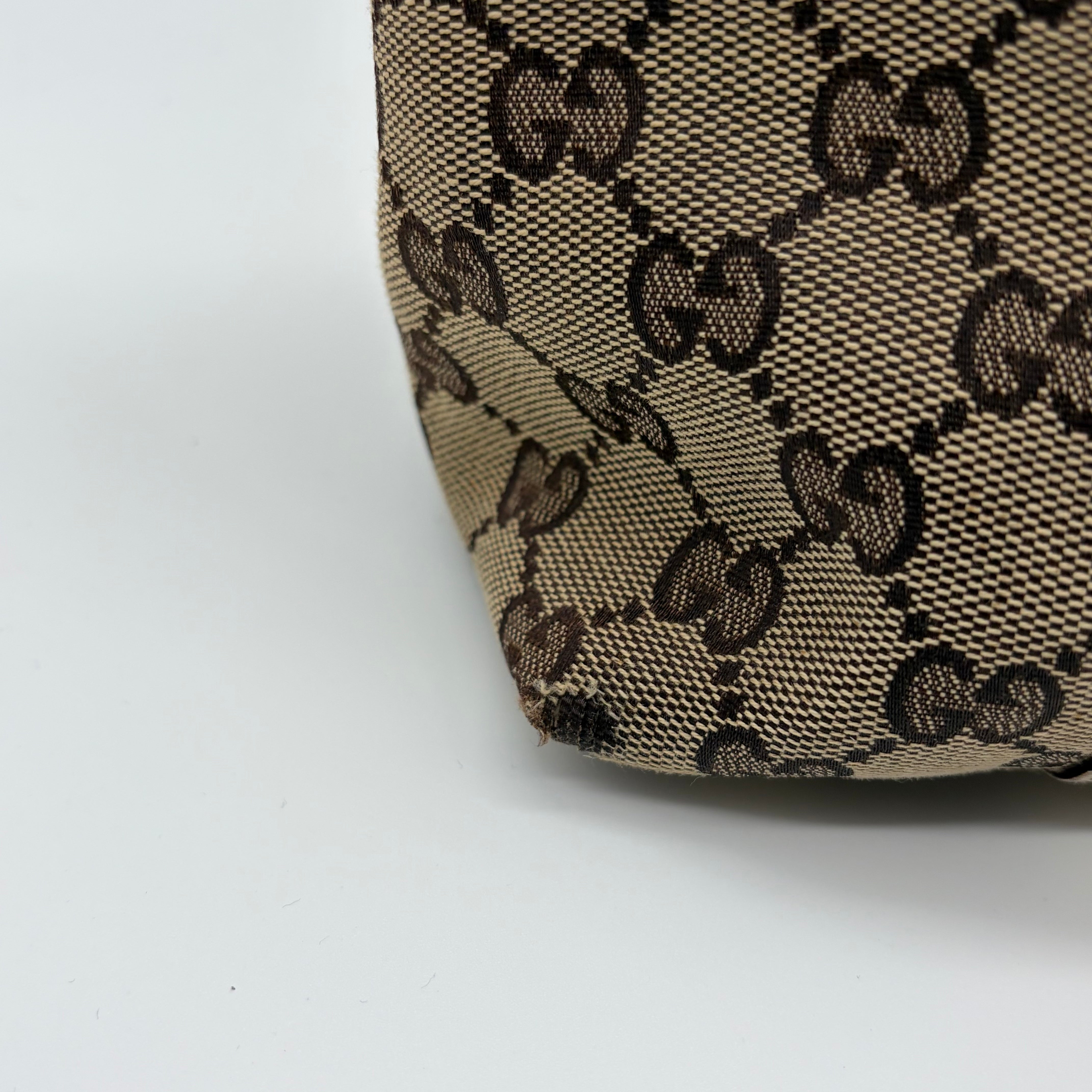 Gucci Abbey D-Ring Tote GG Canvas Beige Ivory Silber – Vintage