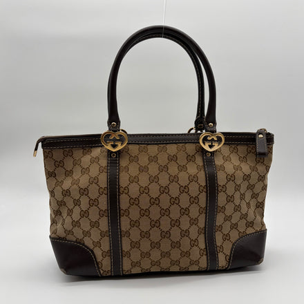 Gucci Lovely Heart Tote GG Canvas Beige/Ebony – Vintage