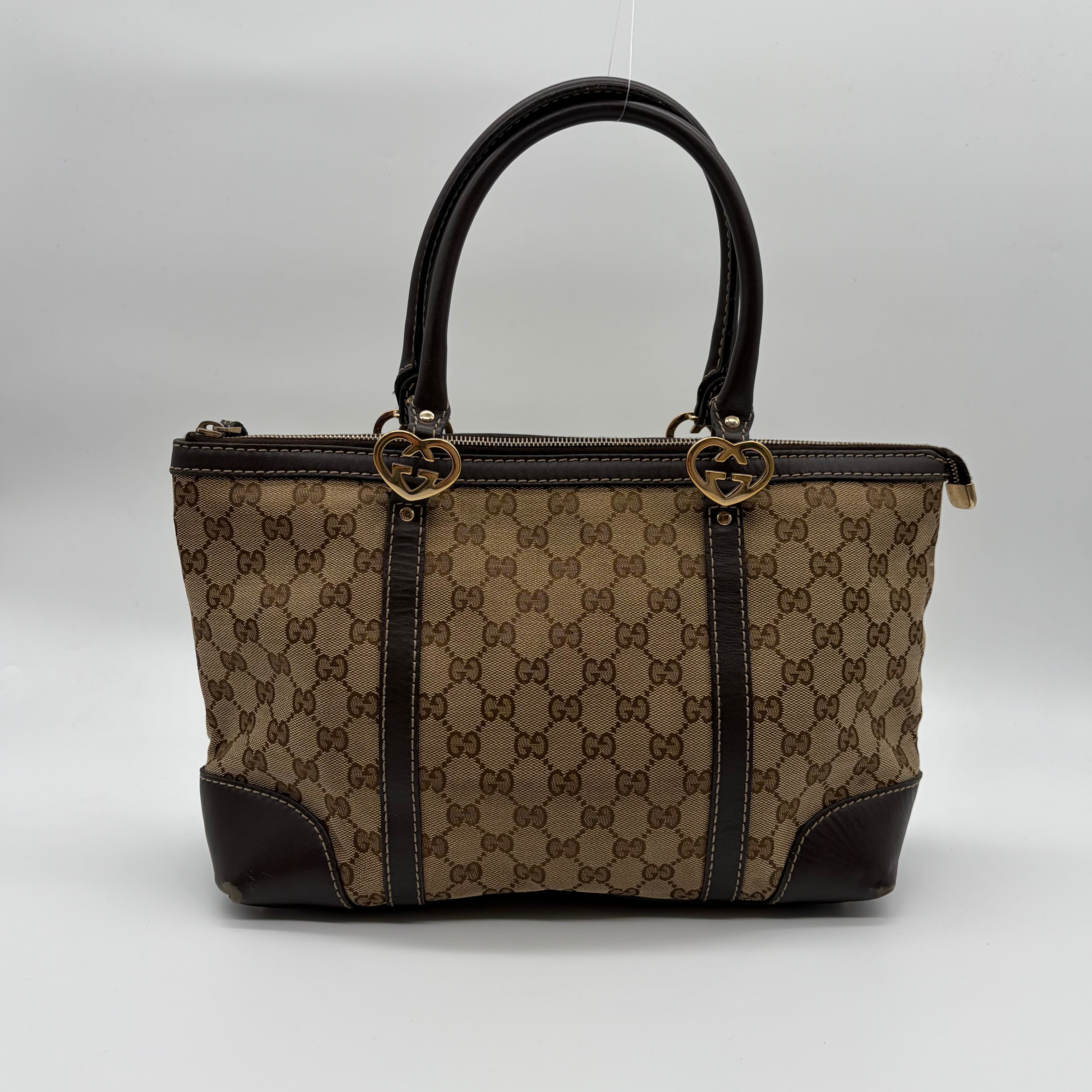 Gucci Lovely Heart Tote GG Canvas Beige/Ebony – Vintage