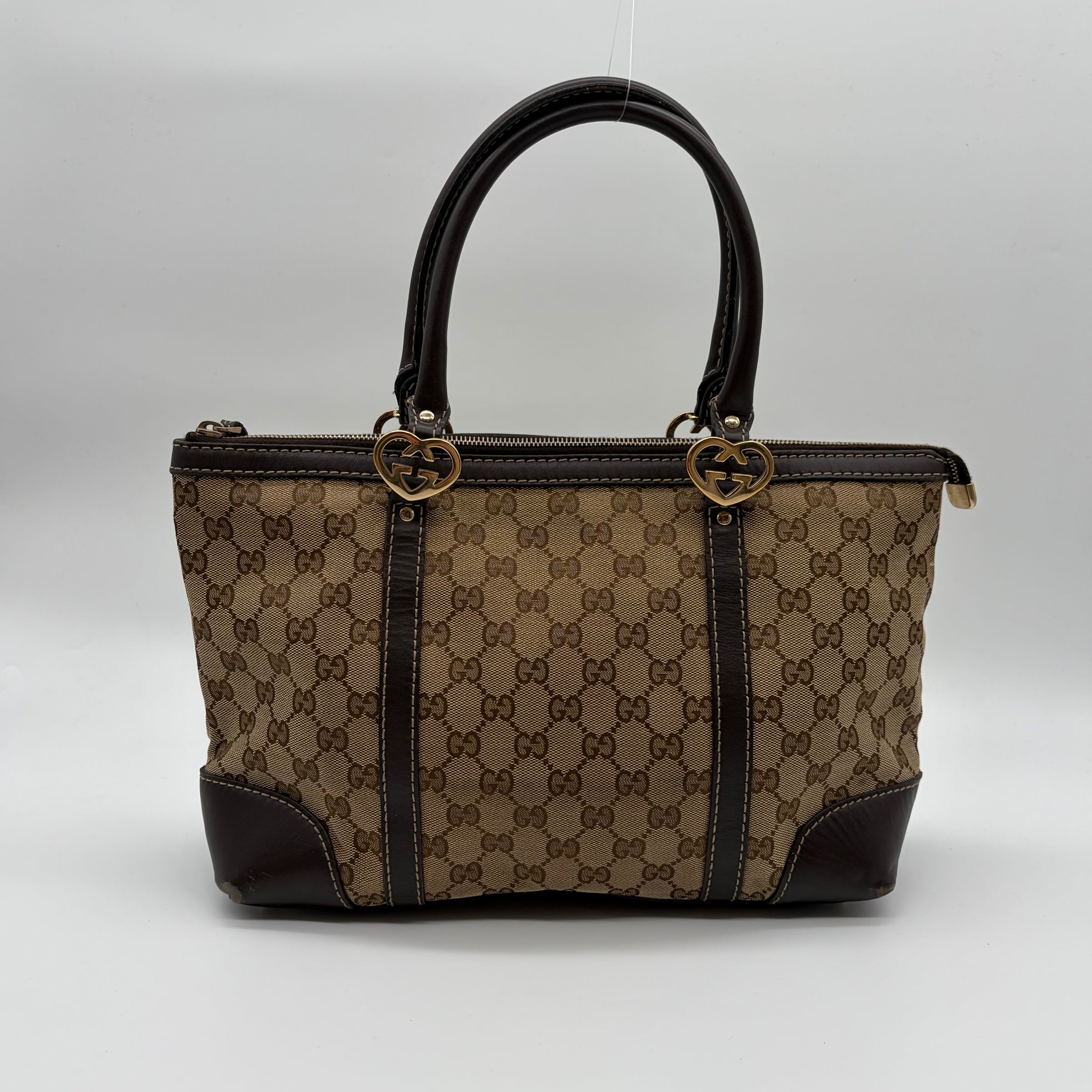 Gucci Lovely Heart Tote GG Canvas Beige/Ebony – detail view 7