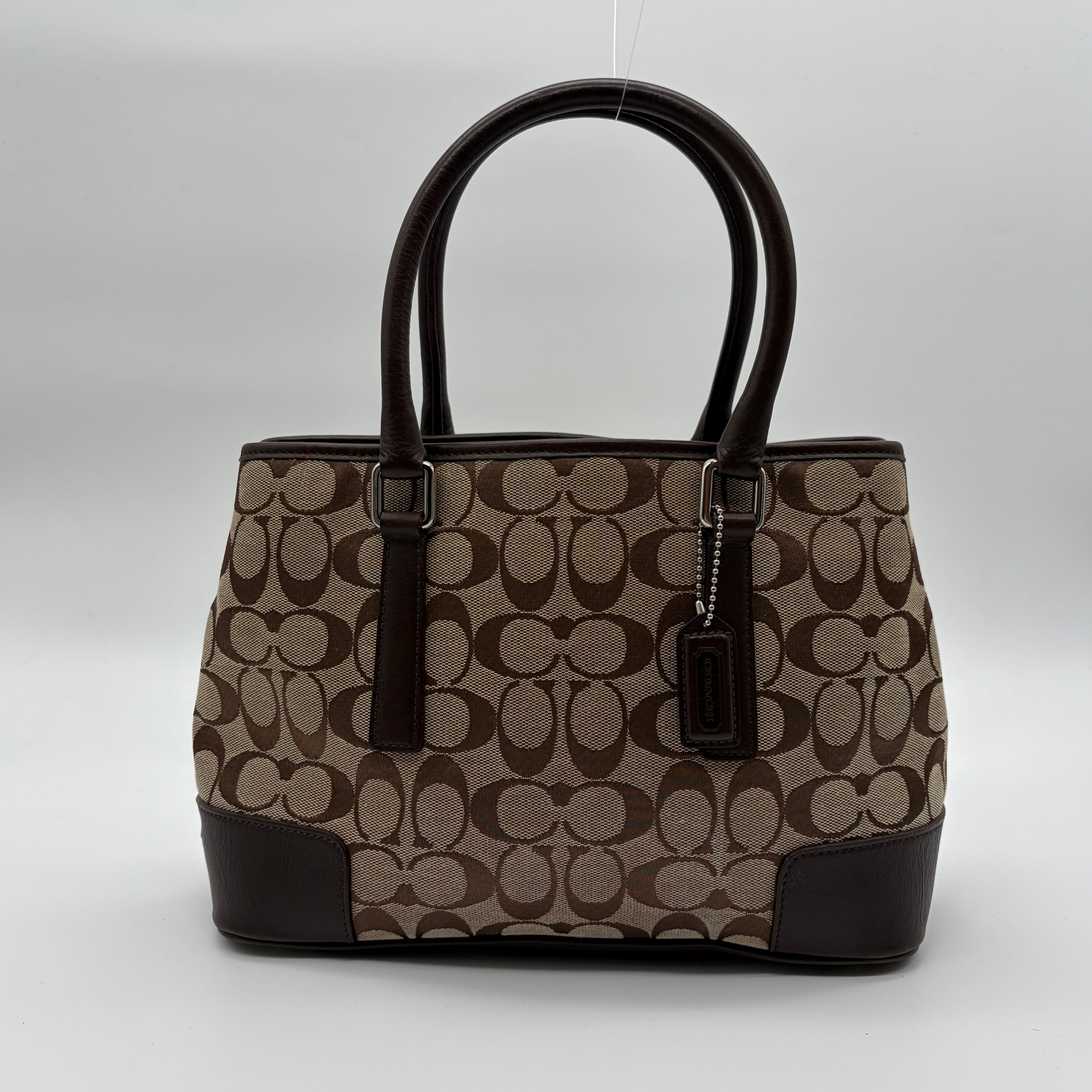 Coach Signature Canvas Carryall Khaki Mahogany – Vintage