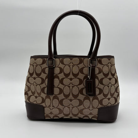 Coach Signature Canvas Carryall Khaki Mahogany – Vintage