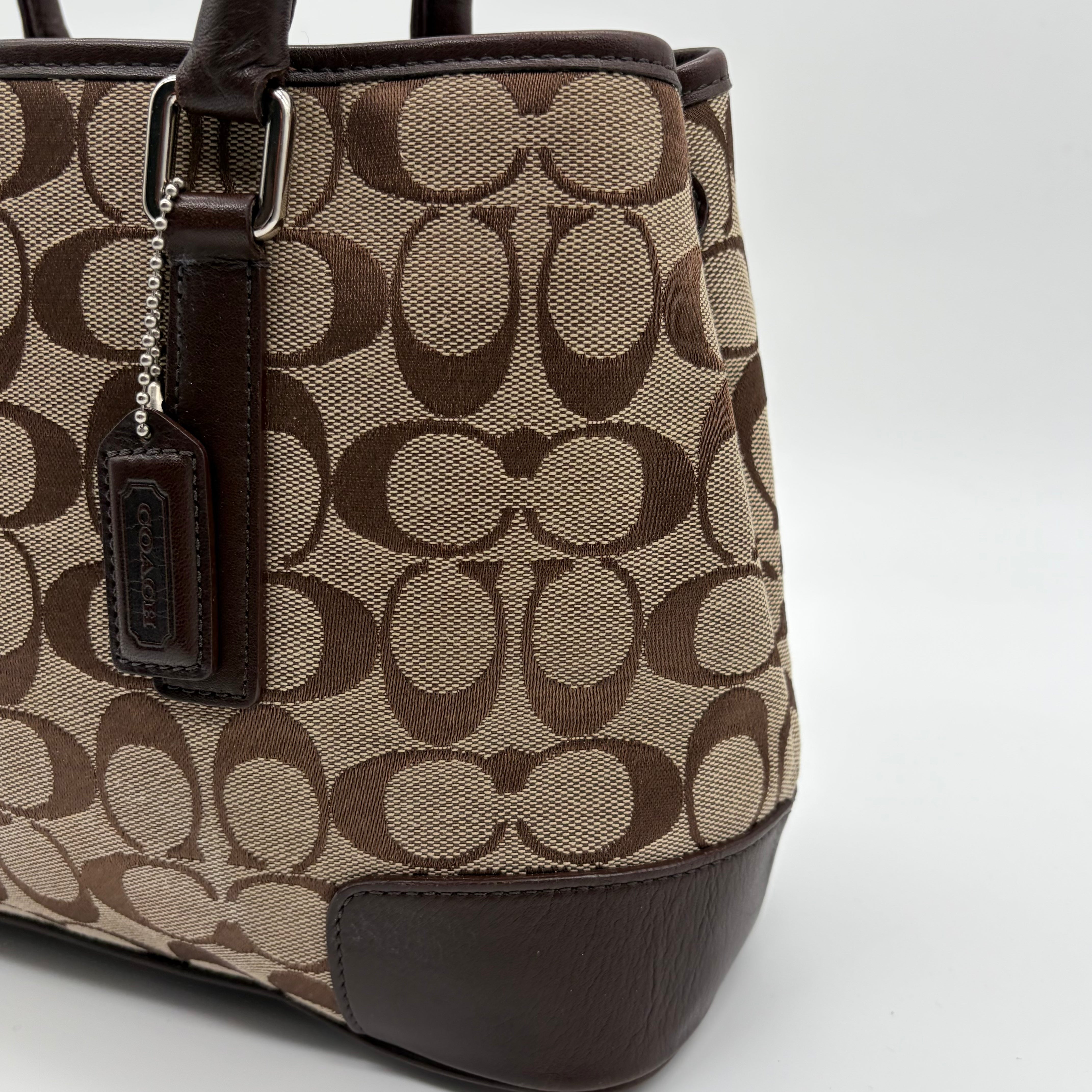 Coach Signature Canvas Carryall Khaki Mahogany – Vintage