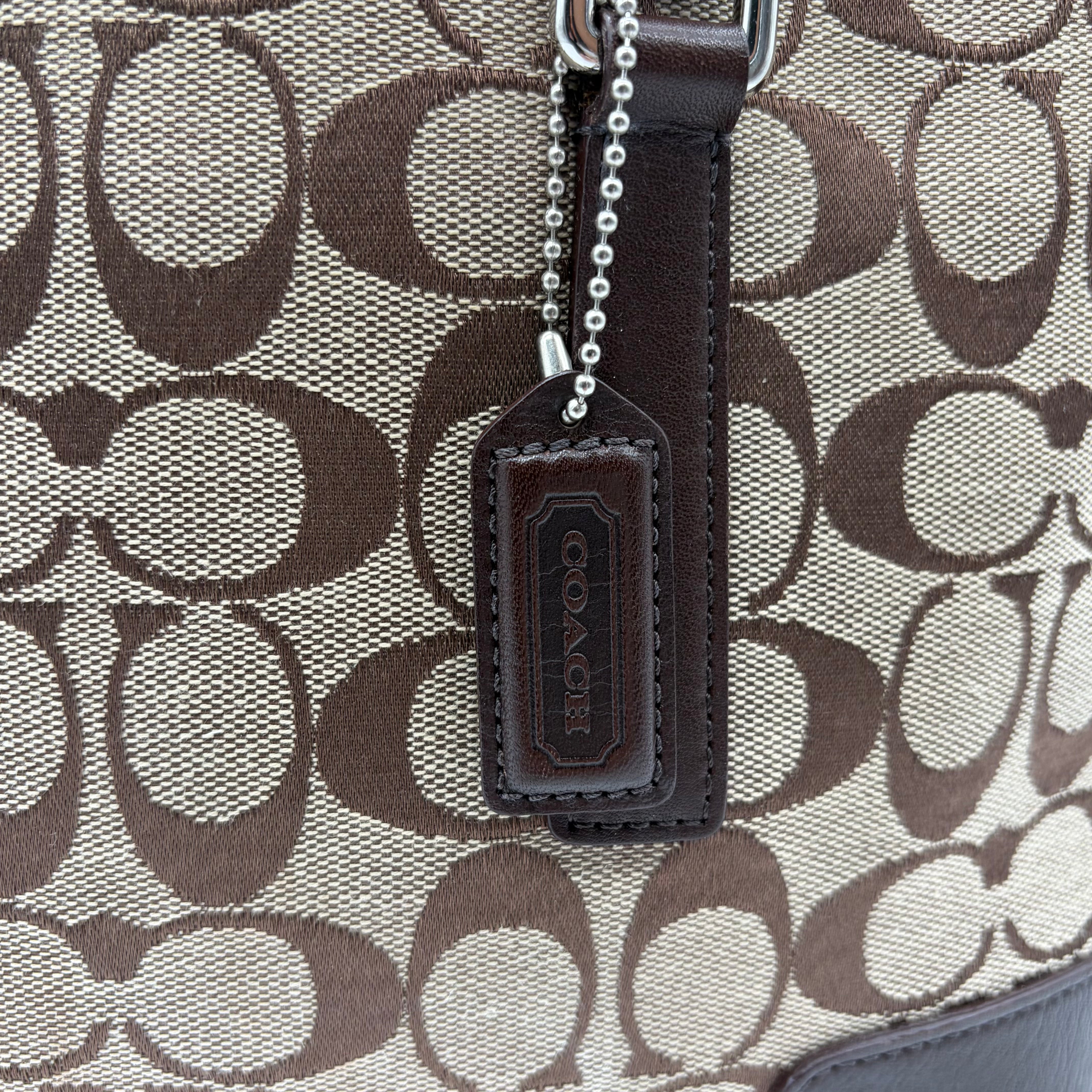 Coach Signature Canvas Carryall Khaki Mahogany – Vintage