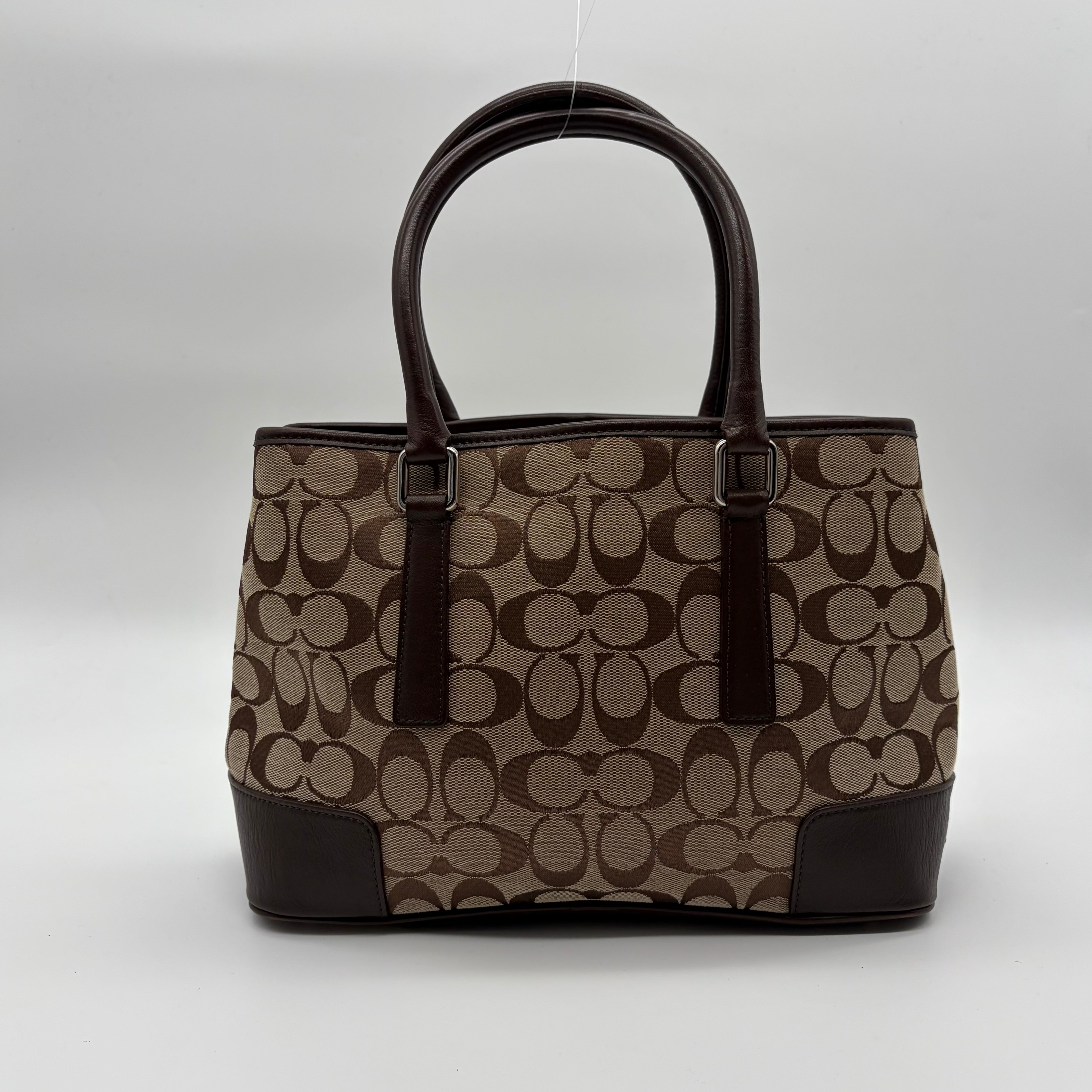 Coach Signature Canvas Carryall Khaki Mahogany – Vintage