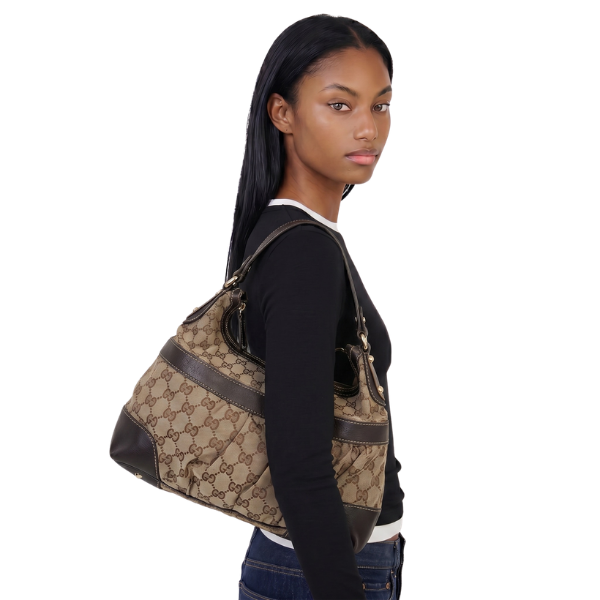 Gucci GG Crystal Canvas Hobo Bag Braun – Vintage