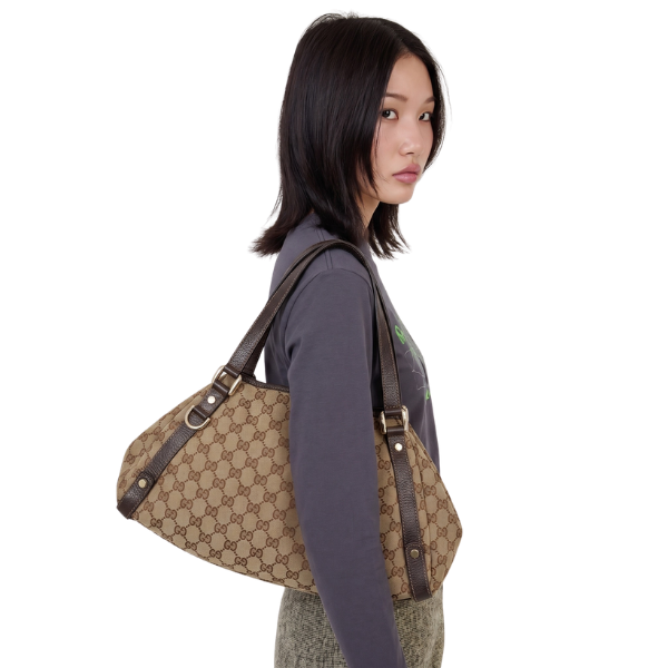 Gucci Abbey D-Ring Hobo GG Canvas Braun Gold Hardware – Vintage