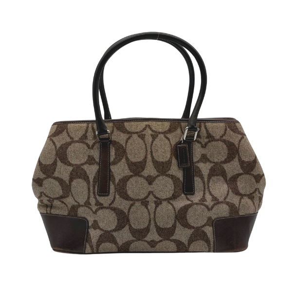 Coach Signature Monogram Tote Schwarz Beige – Vintage