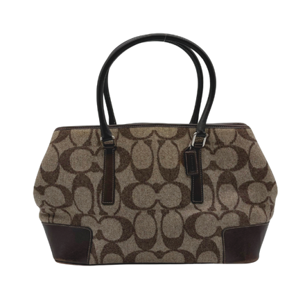 Coach Signature Monogram Tote Schwarz Beige – Vintage