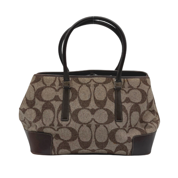 Coach Signature Monogram Tote Schwarz Beige – Vintage