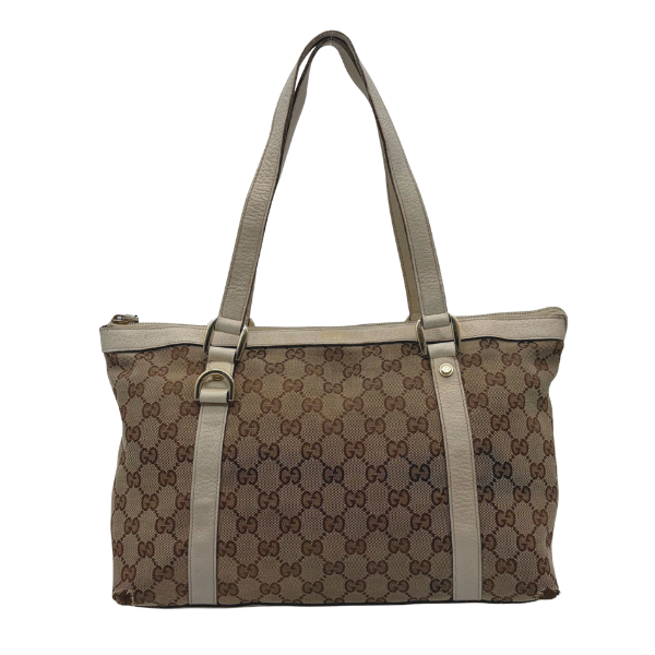 Gucci Abbey D-Ring Tote Cream/Beige GG Canvas – Vintage