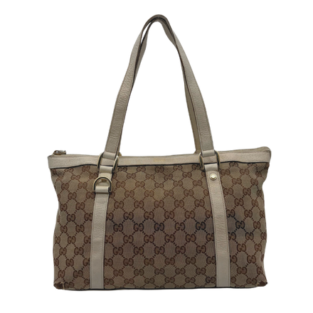 Gucci Abbey D-Ring Tote Cream/Beige GG Canvas – Vintage