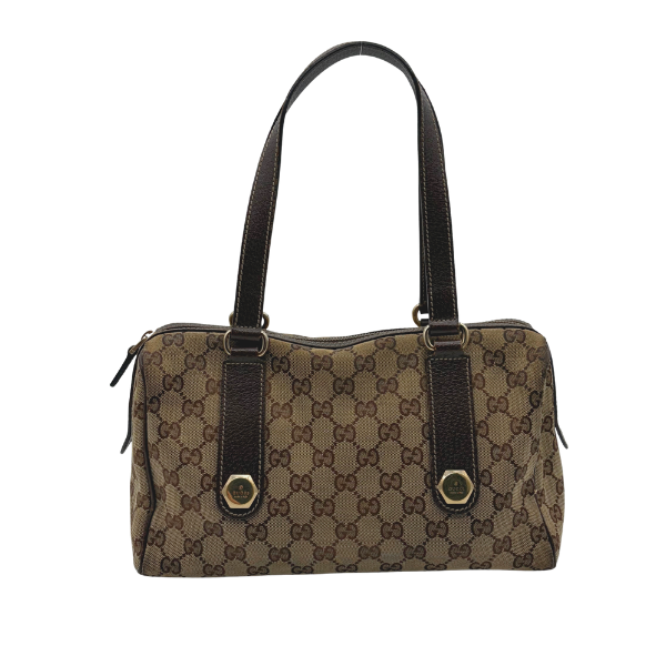 Gucci Charmy Boston Bag GG Canvas Beige/Ebony – Vintage